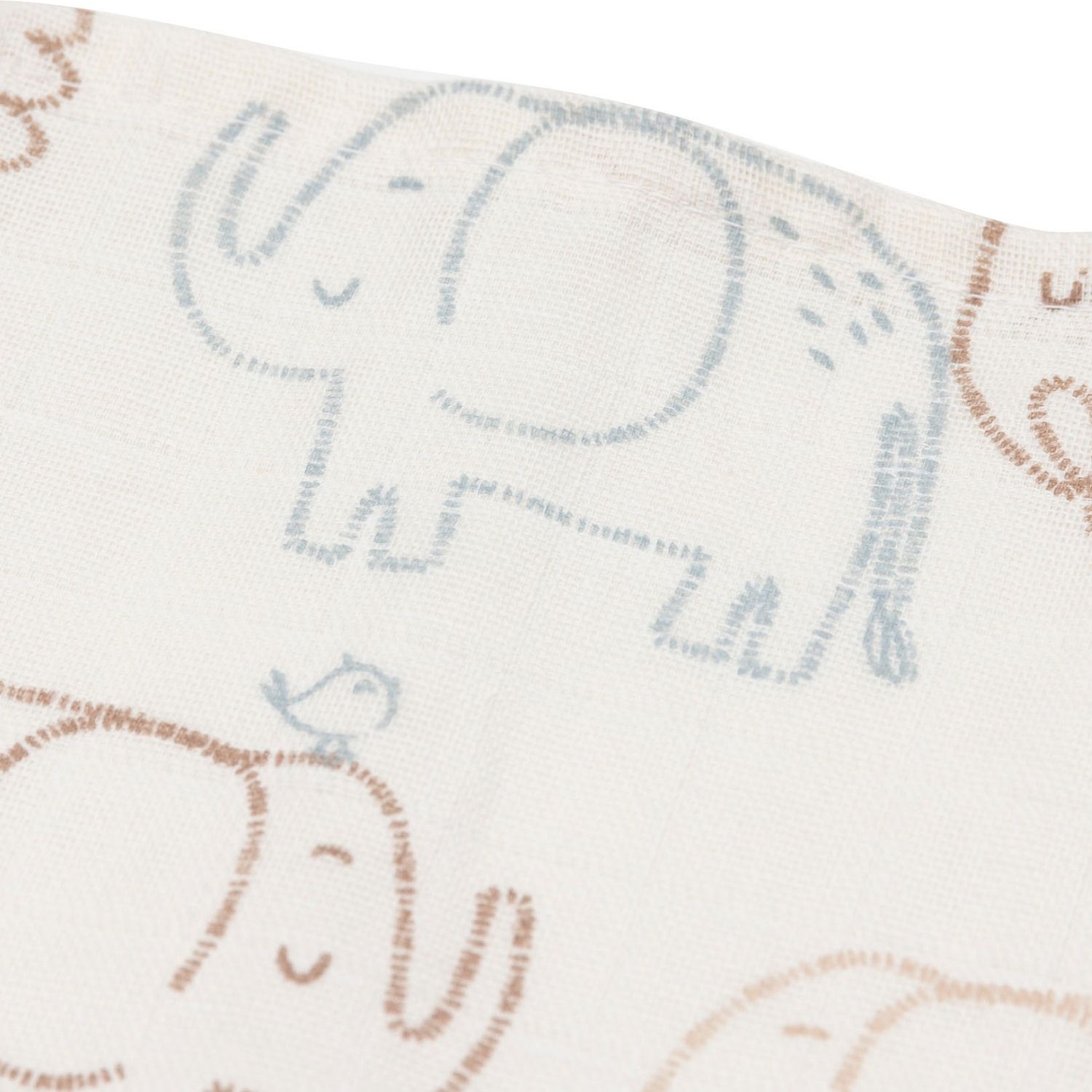 Lot de 3 langes en gaze de coton Elephant Tales (70 x 70 cm) (Jollein) - Image 7