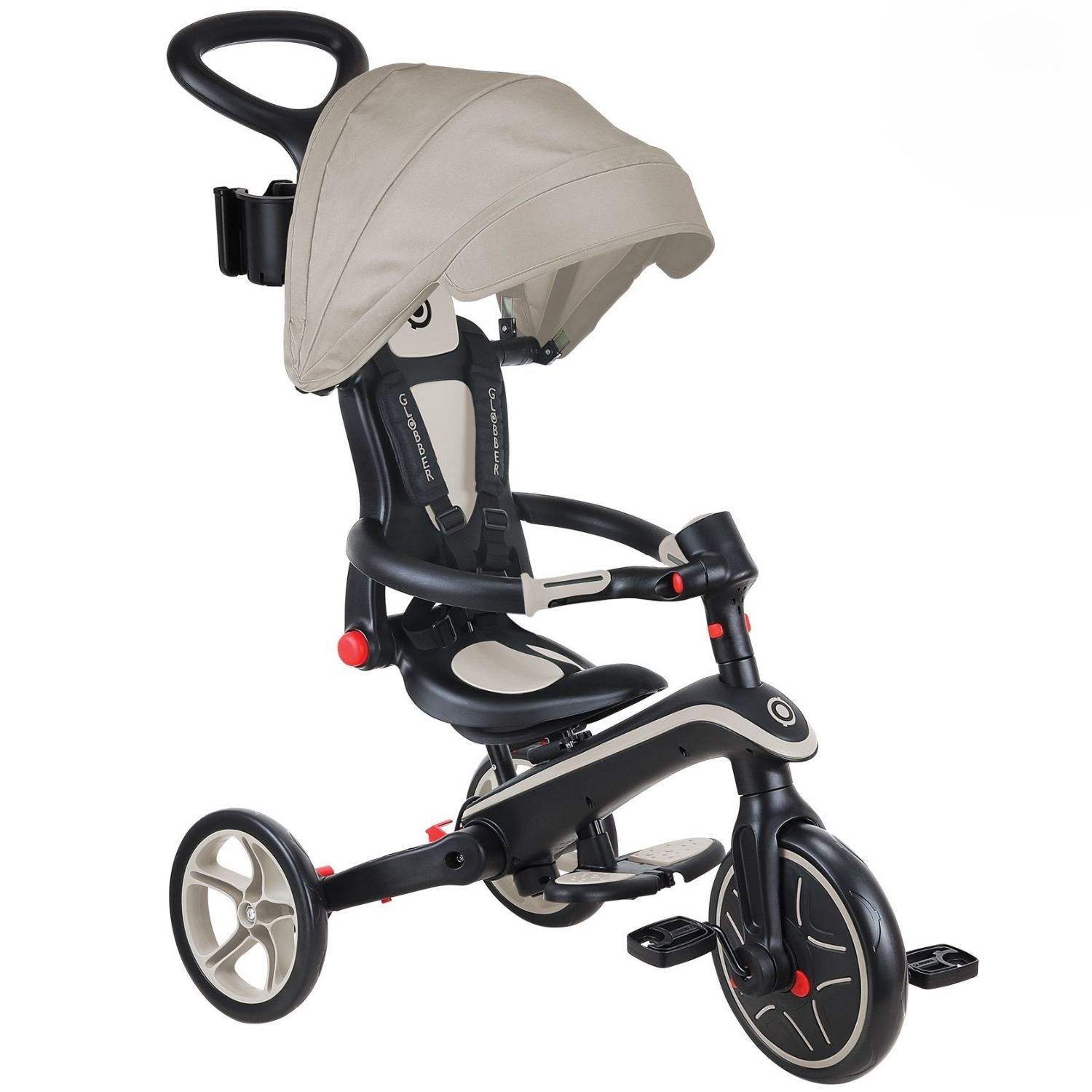 Tricycle Trike Explorer Foldable V2 4 en 1 Taupe (Globber) - Image 4
