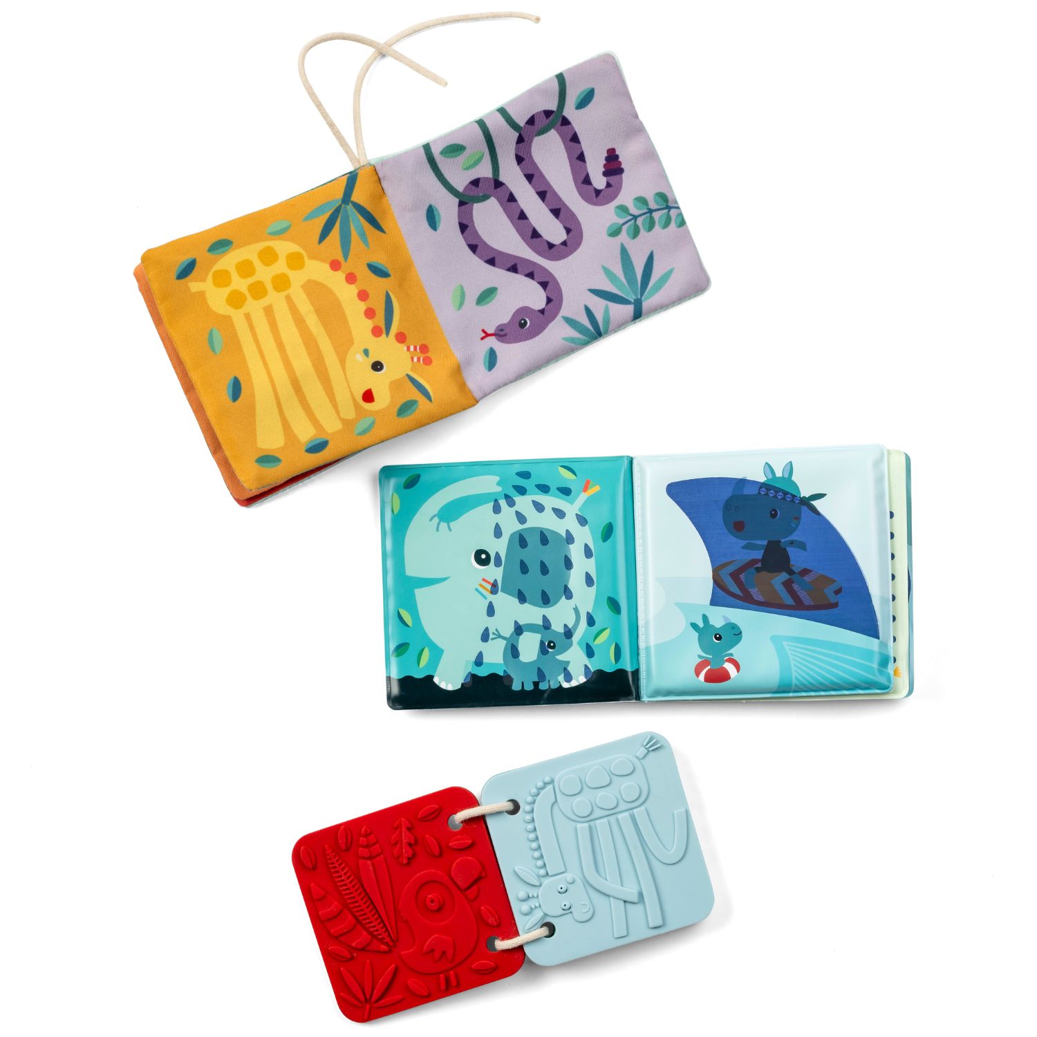 Set de naissance 3 livres sensoriels Jungle (Lilliputiens) - Image 4