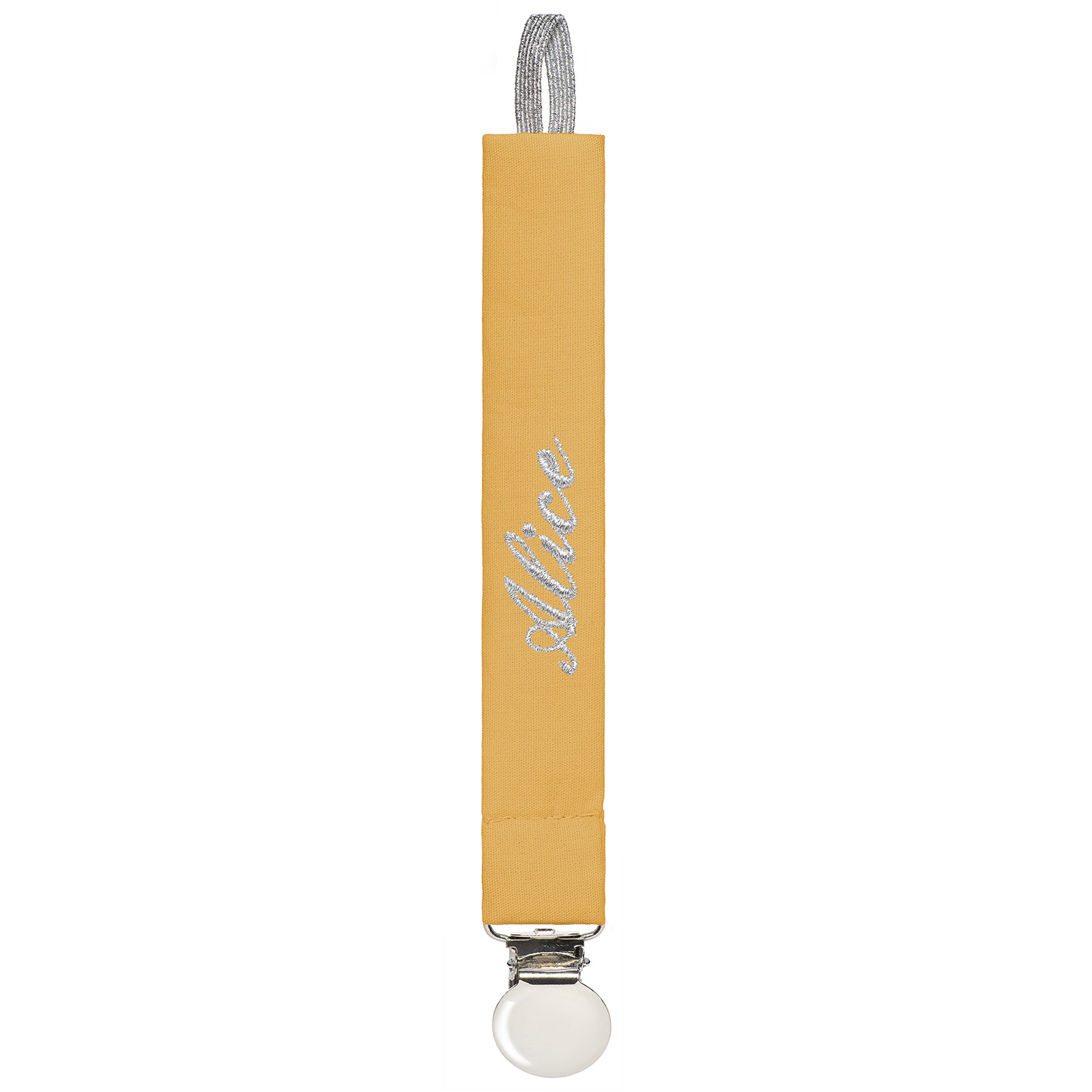 ANVIE - Attache sucette moutarde (personnalisable)