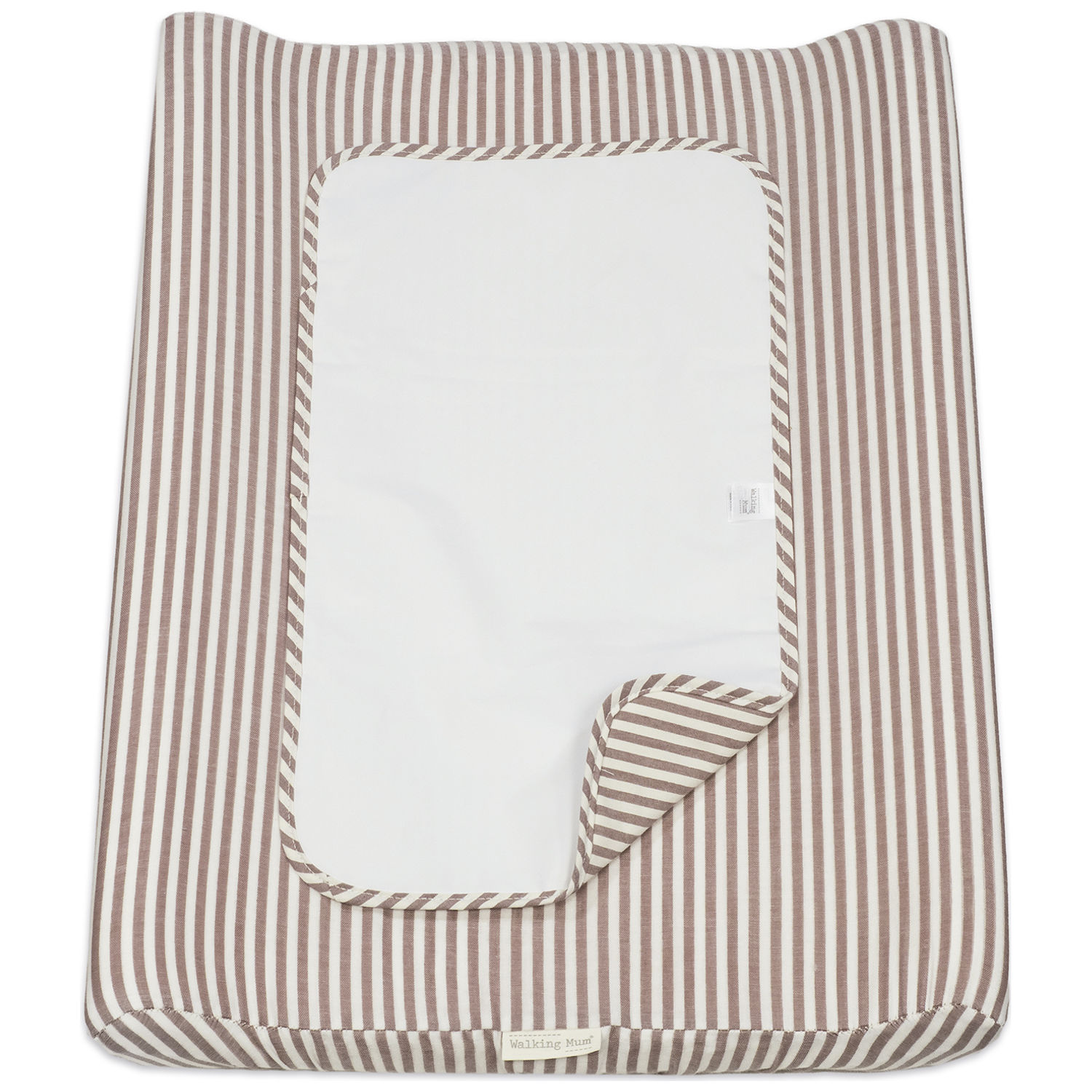 Matelas à langer avec housse Home Praliné Rayures Moka
