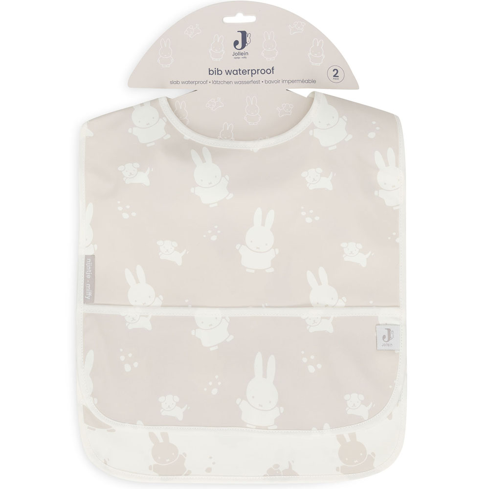 Lot de 2 bavoirs plastifiés Miffy Snuffy Nougat (Jollein) - Image 8