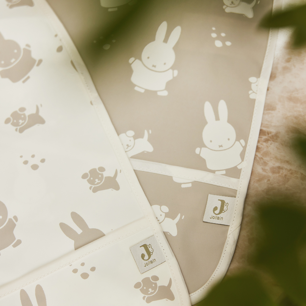 Lot de 2 bavoirs plastifiés Miffy Snuffy Nougat (Jollein) - Image 2