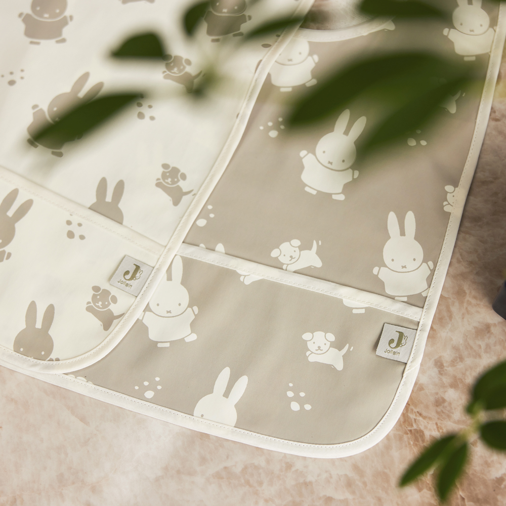 Lot de 2 bavoirs plastifiés Miffy Snuffy Nougat (Jollein) - Image 3