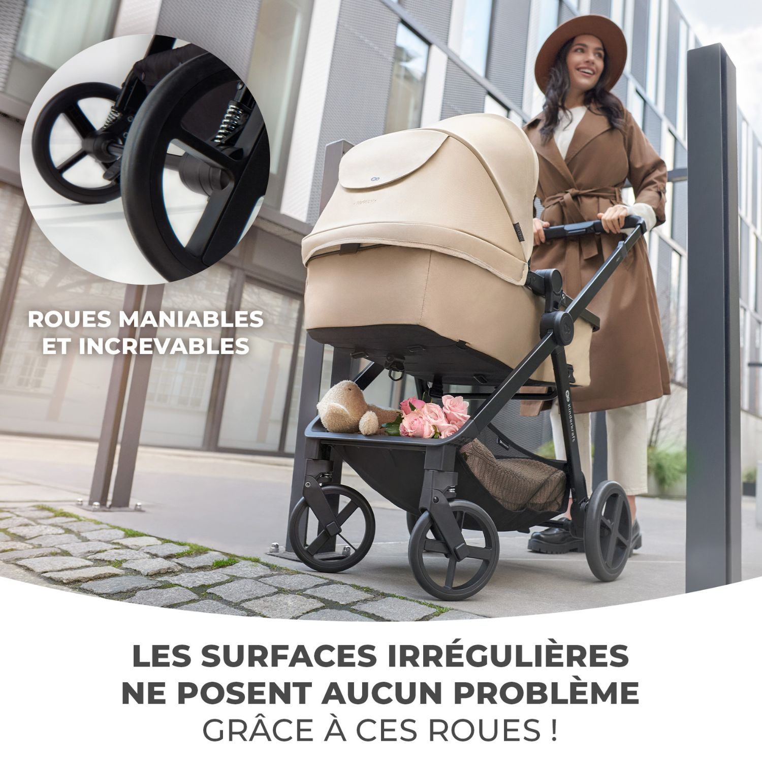 Poussette 4 en 1 Newly Sand Beige (Kinderkraft) - Image 4