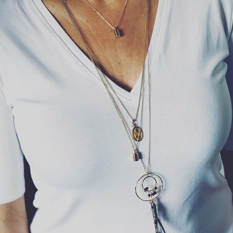 Sautoir personnalisable plaqué or jaune (Mon Petit Poids) - Image 5