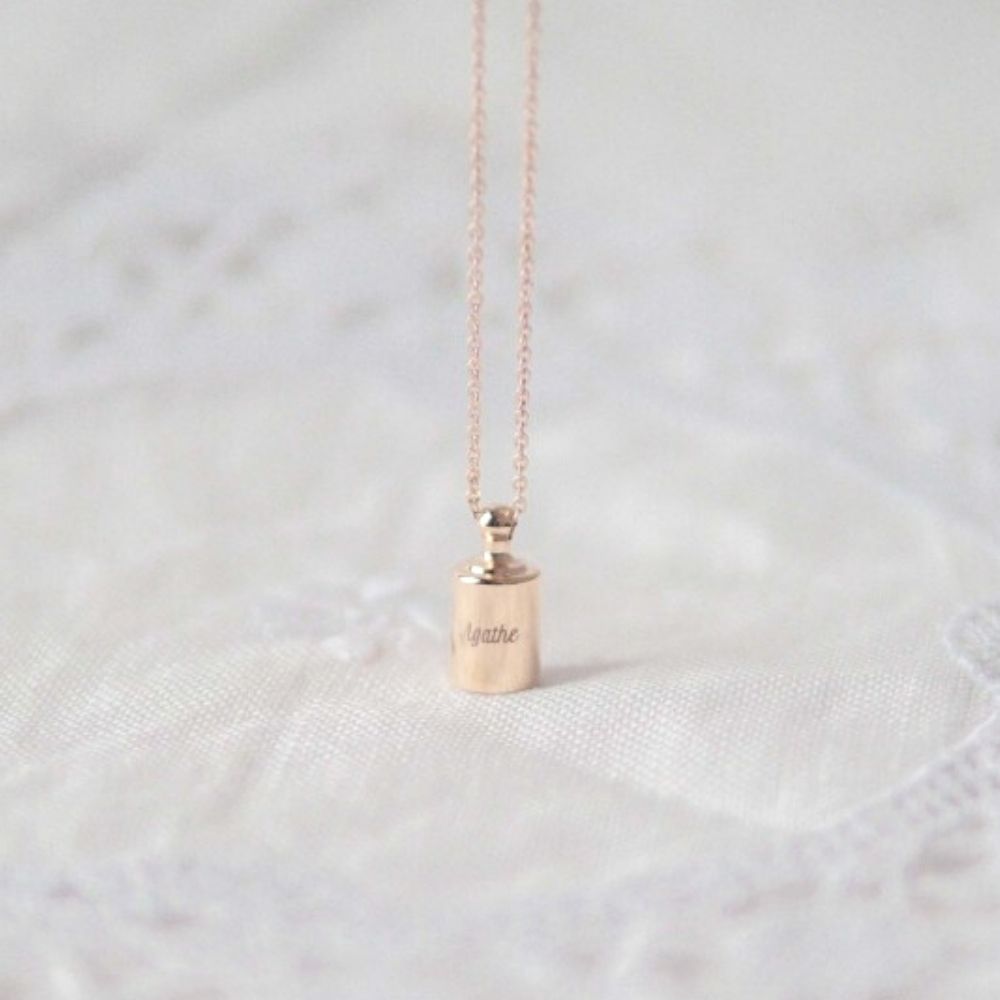 Sautoir personnalisable plaqué or jaune (Mon Petit Poids) - Image 8