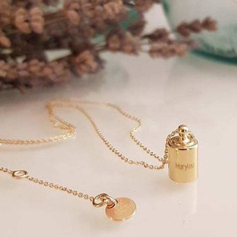 Sautoir personnalisable plaqué or jaune (Mon Petit Poids) - Image 6