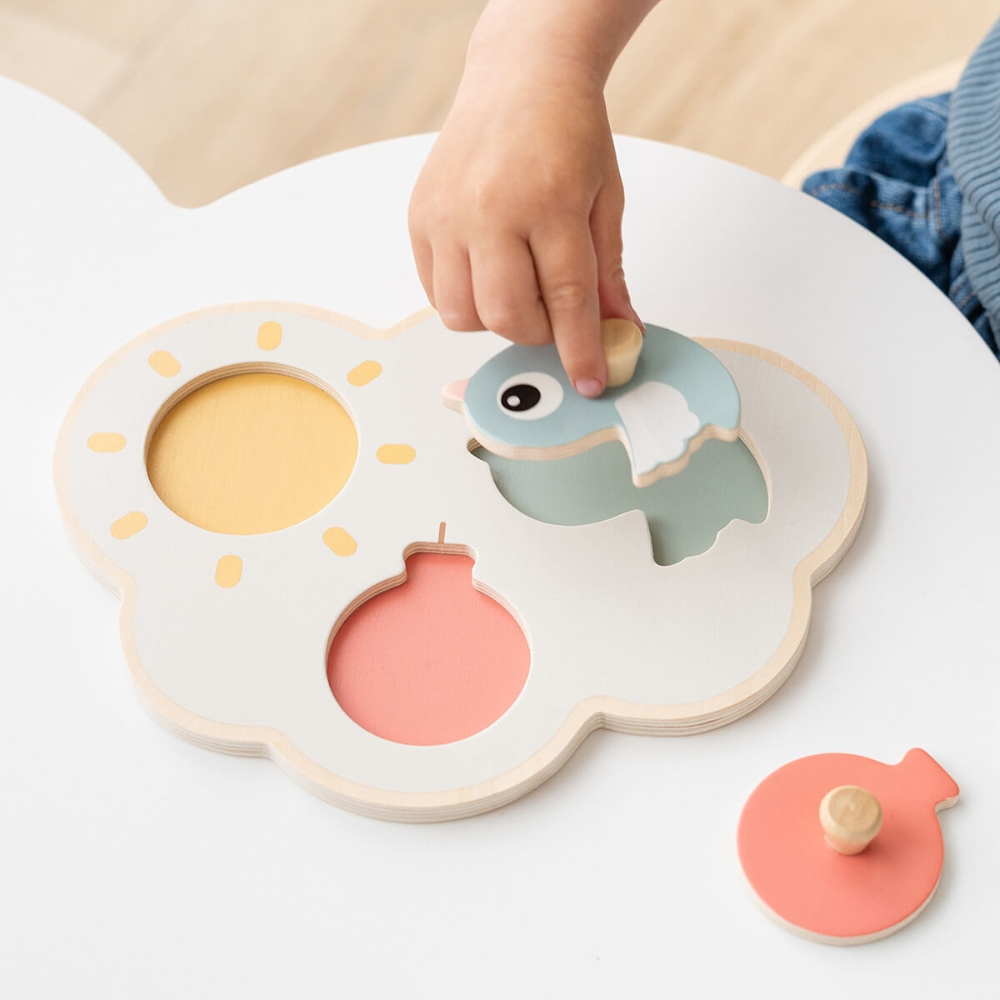 Puzzle premier âge Happy clouds (Done by deer) - Image 2