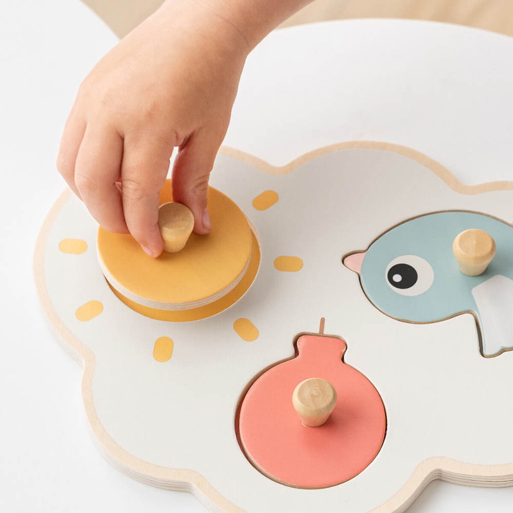 Puzzle premier âge Happy clouds (Done by deer) - Image 3