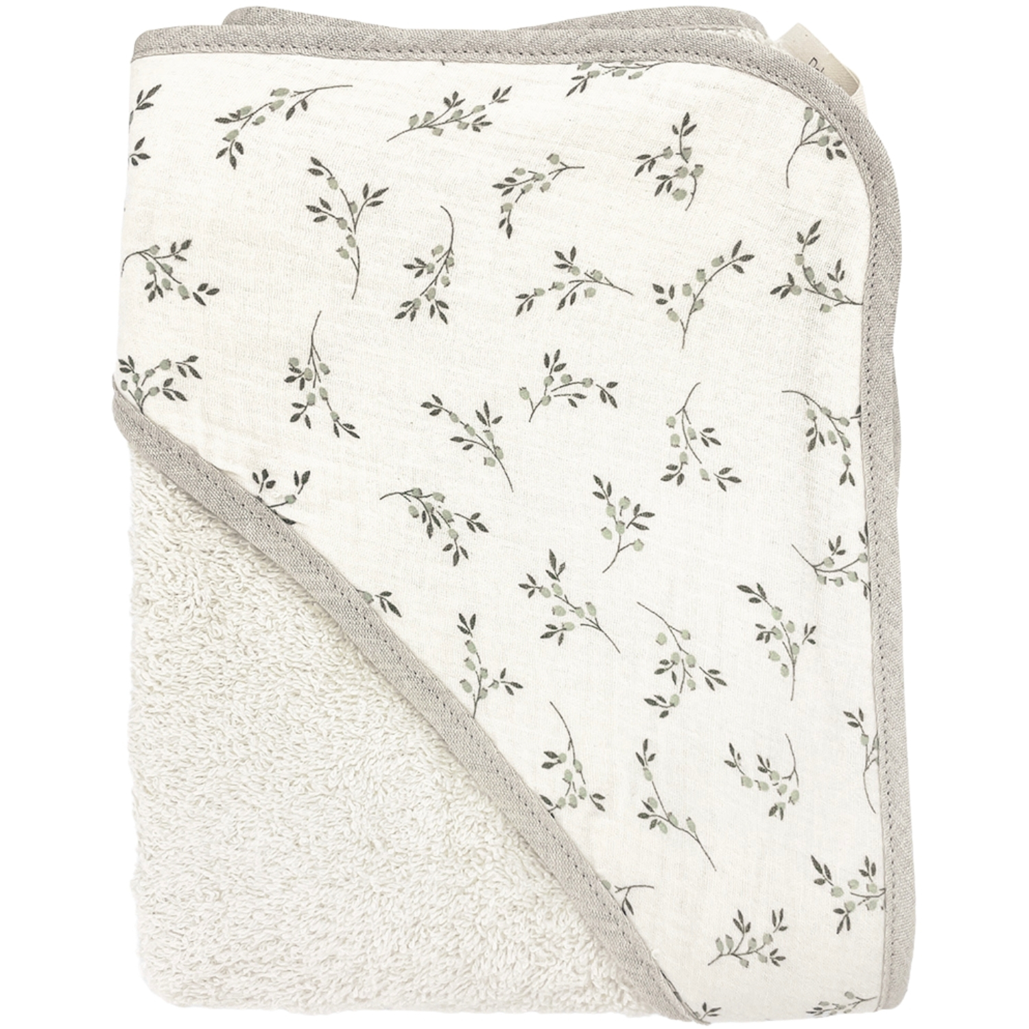 Cape de bain Olive Bloom (75 x 75 cm) (Babyshower) - Image 2