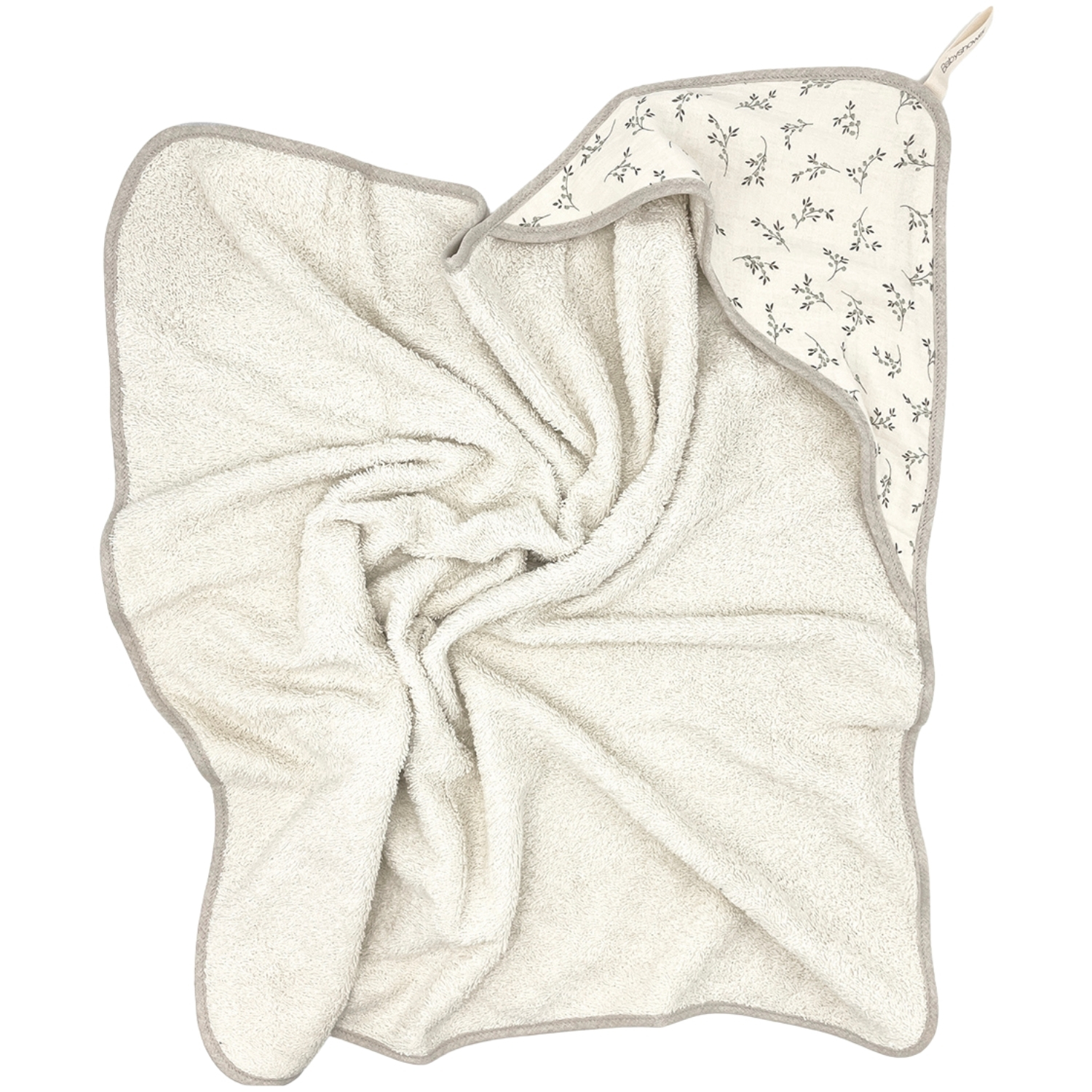 Cape de bain Olive Bloom (75 x 75 cm) (Babyshower) - Image 3