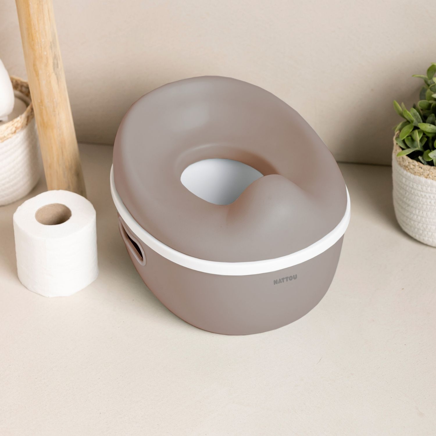 Pot d'apprentissage Potty 3 en 1 Taupe (Nattou) - Image 1