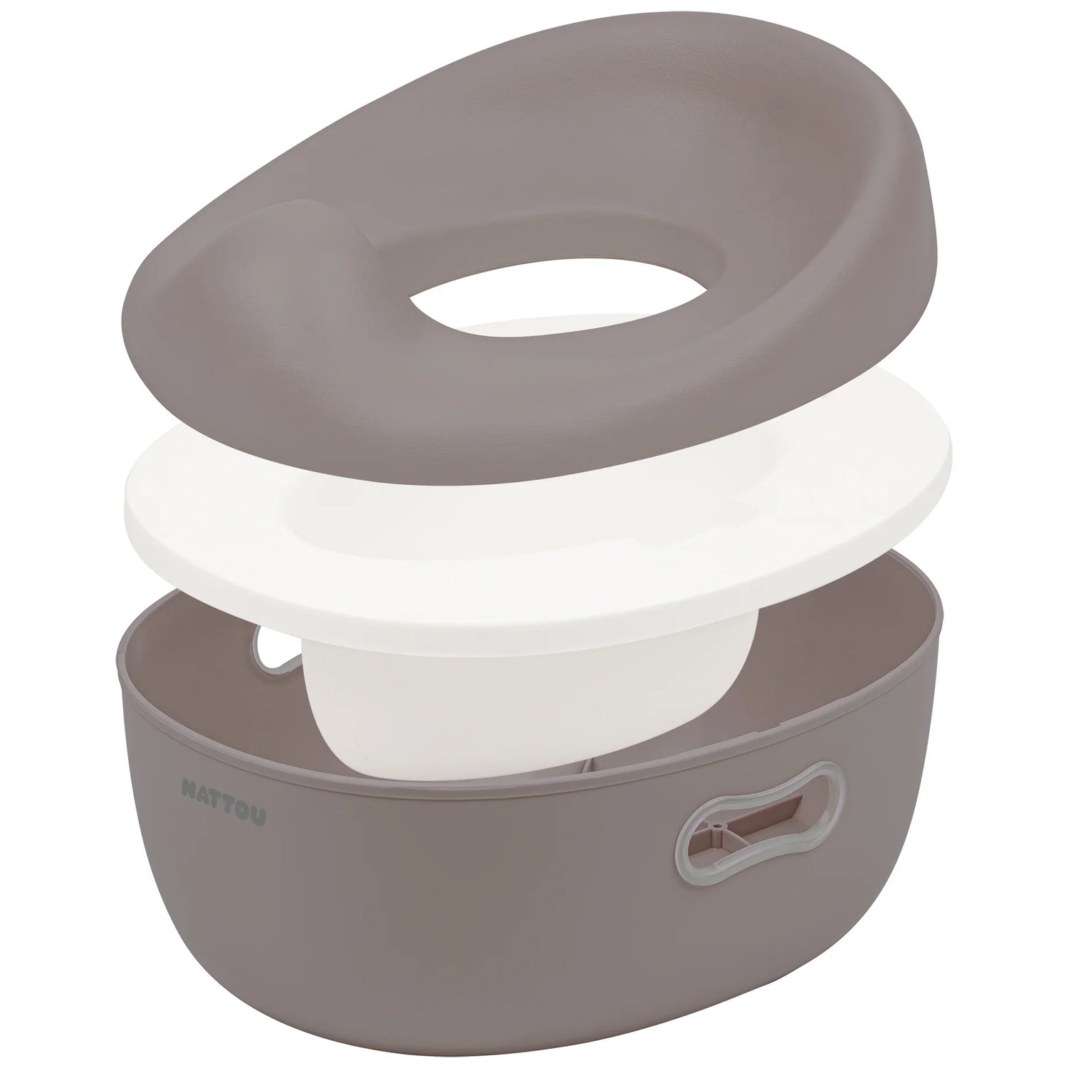 Pot d'apprentissage Potty 3 en 1 Taupe (Nattou) - Image 6