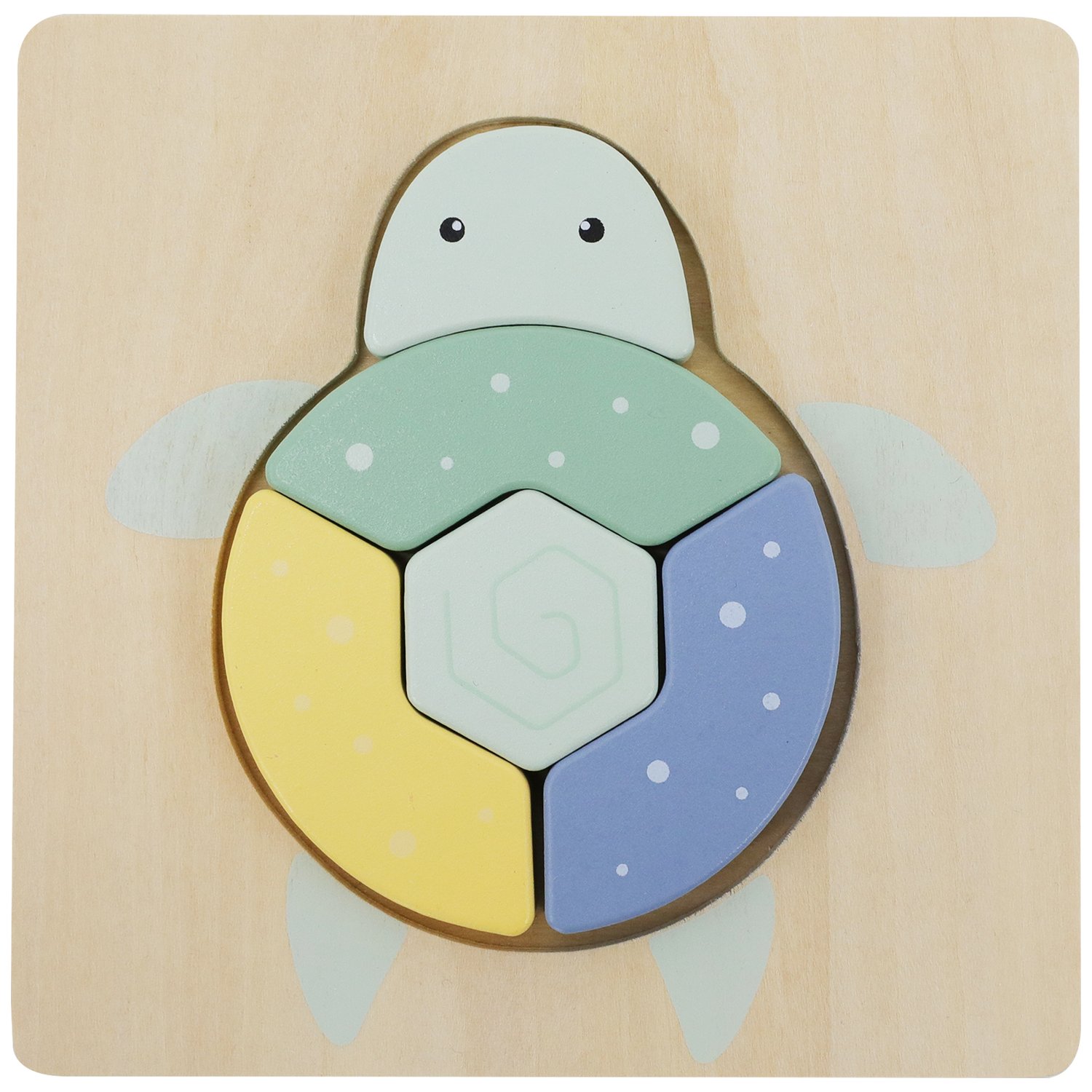 Puzzle en bois Tortue (5 pièces)