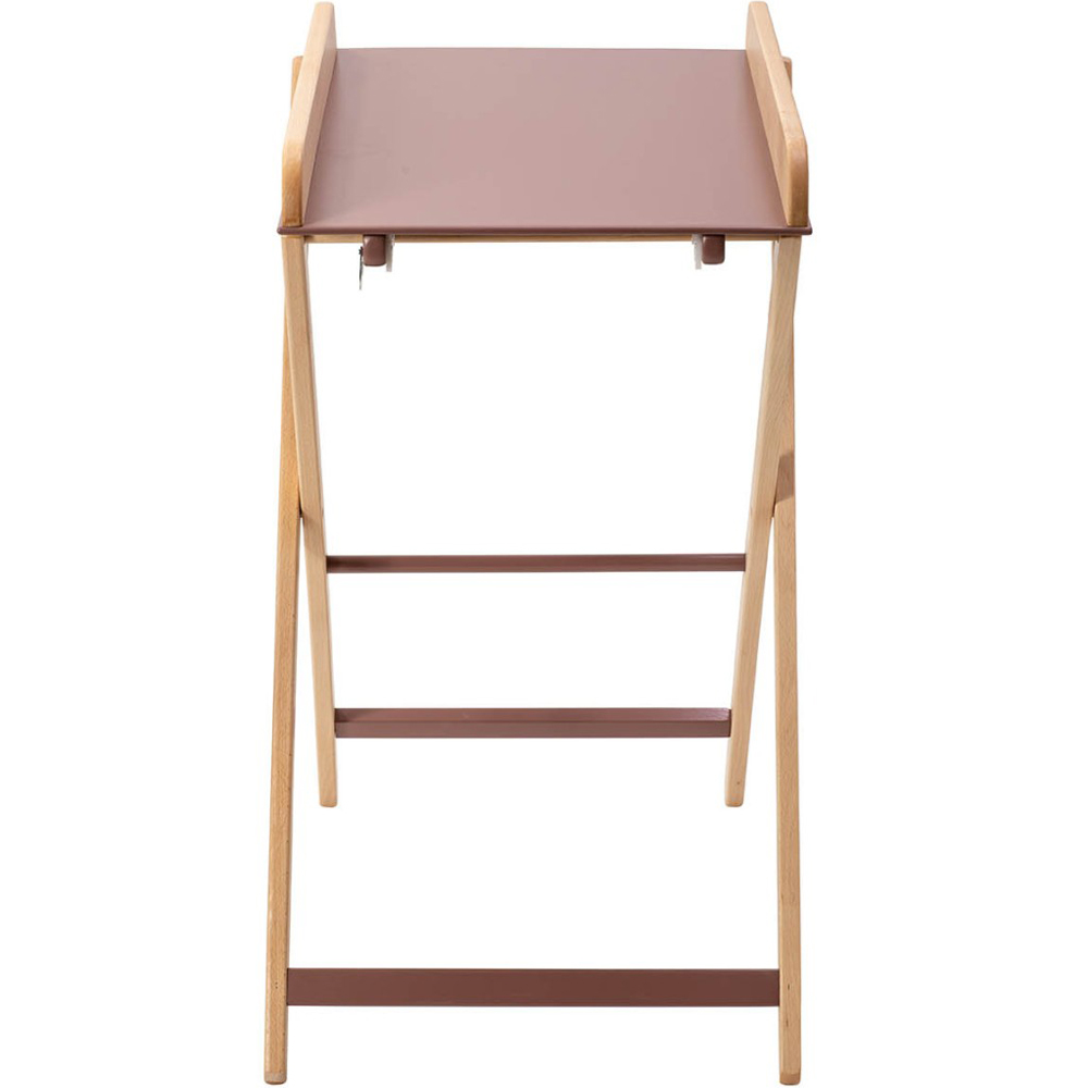 Table à langer pliante Jade bois massif hybride vieux rose (Combelle) - Image 1