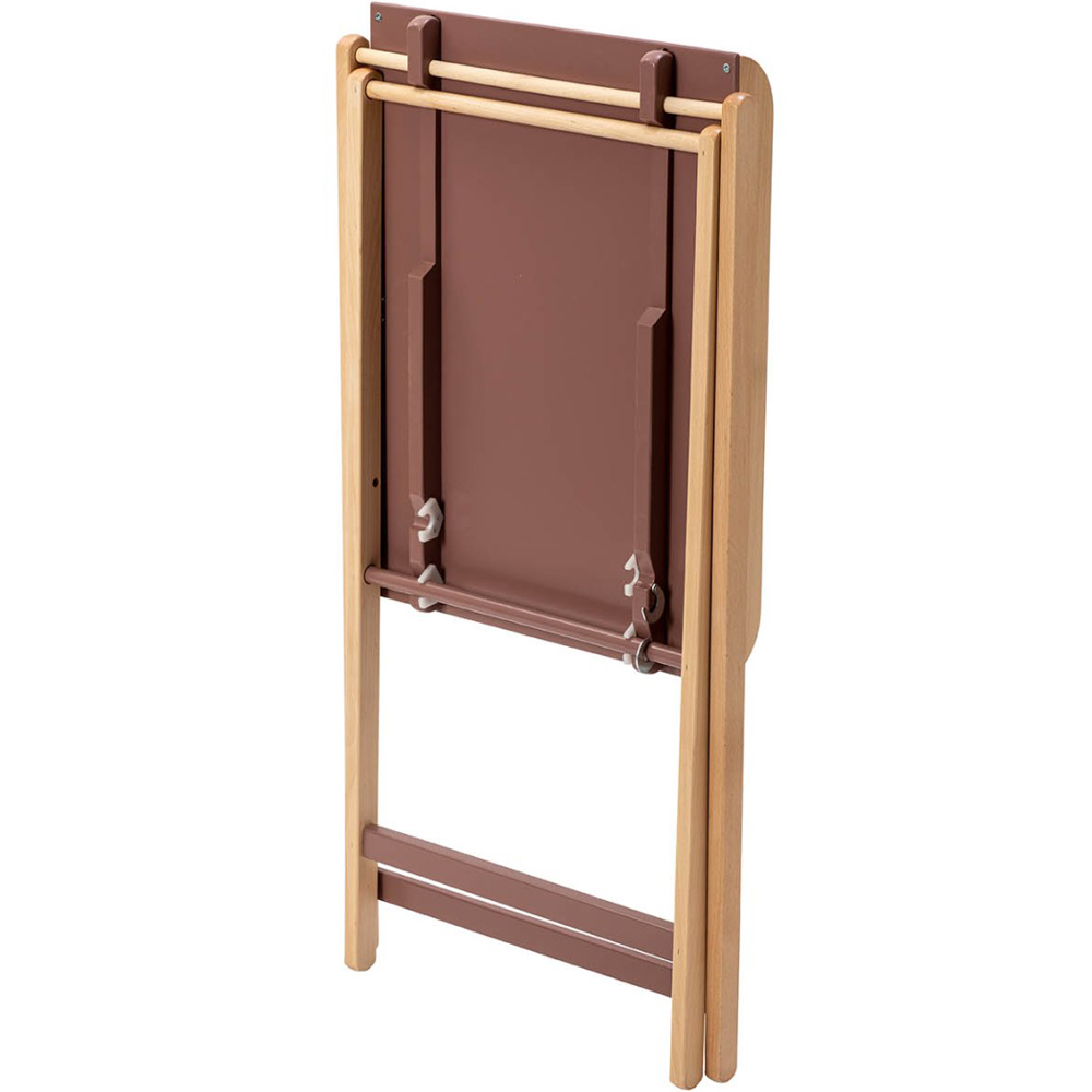Table à langer pliante Jade bois massif hybride vieux rose (Combelle) - Image 5