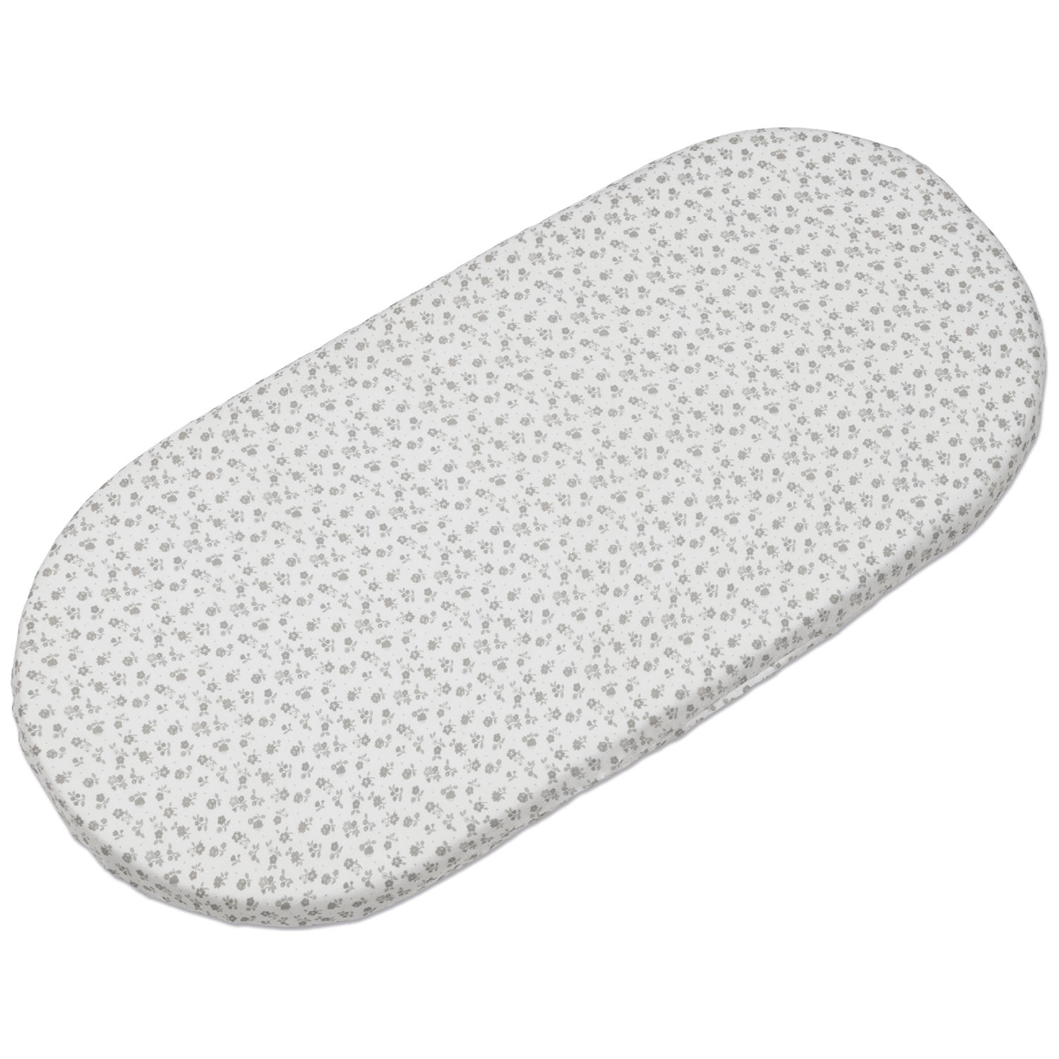 Drap housse pour nacelle et Lange Little Bloom Fleurs Gris (Pasito a pasito) - Image 3