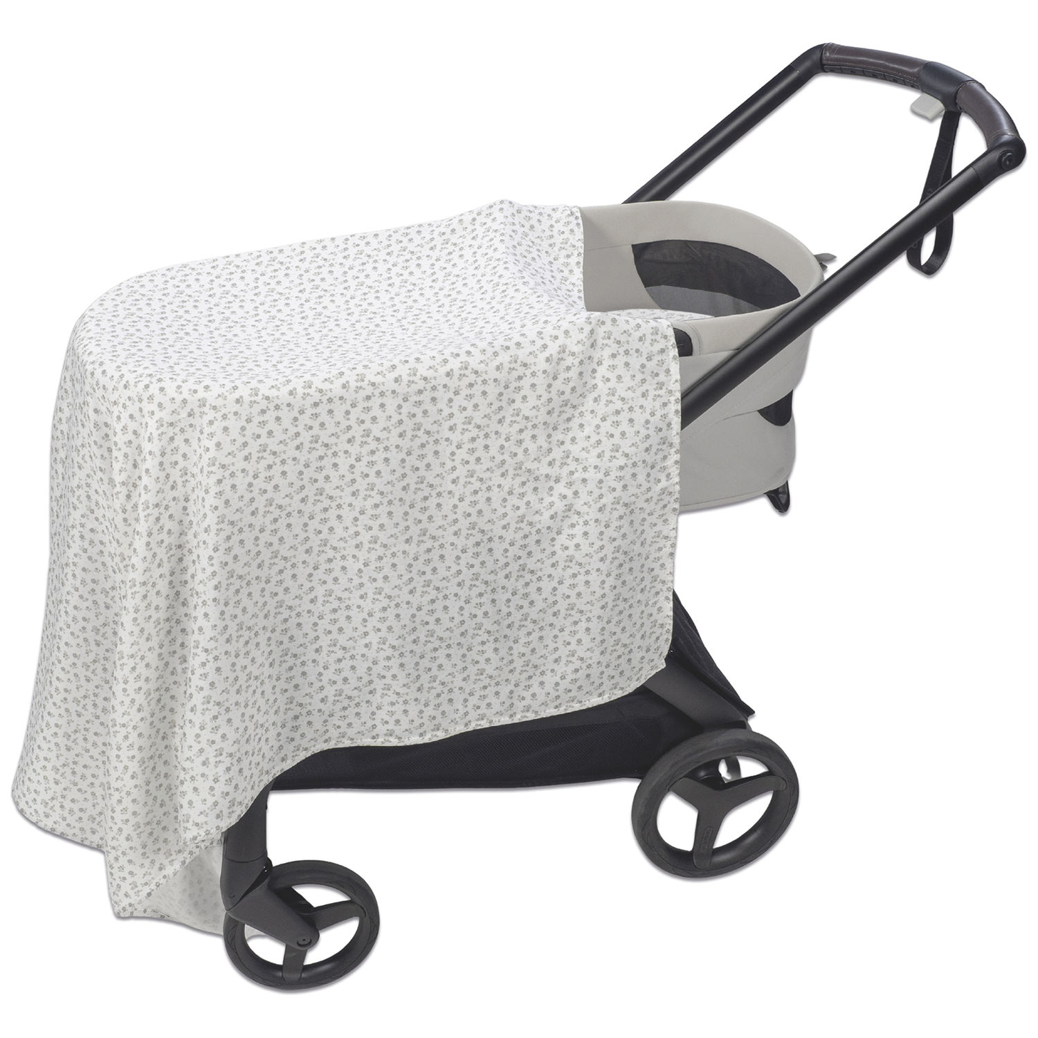 Drap housse pour nacelle et Lange Little Bloom Fleurs Gris (Pasito a pasito) - Image 4