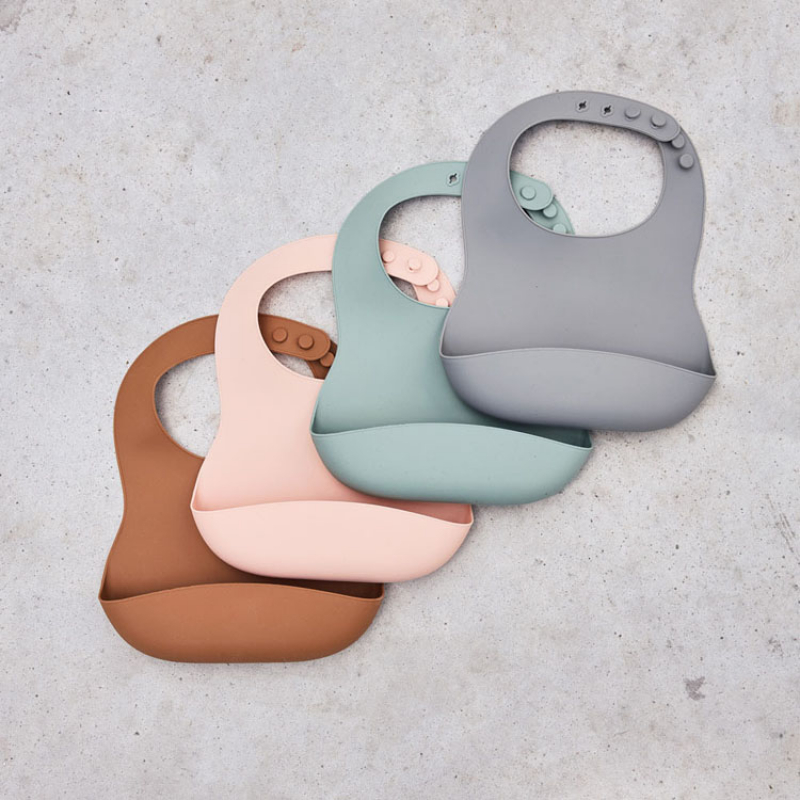 Jollein - Bavoir en silicone Ash green vert