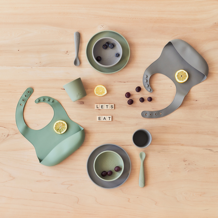 Bavoir en silicone Ash green vert (Jollein) - Image 3