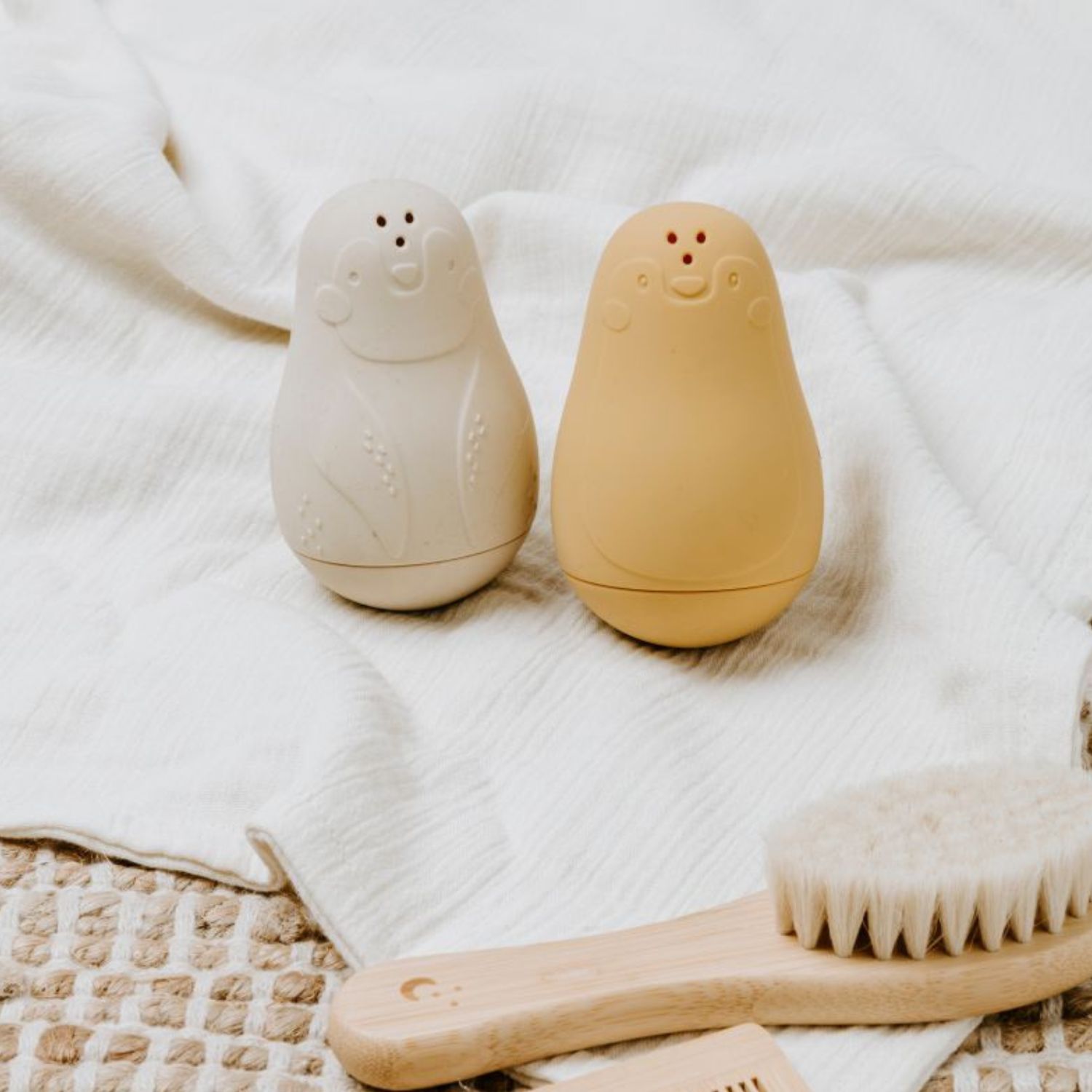 Lot de 2 jouets de bain Pingouin Ocre-Warm Linen (Baby's Only) - Image 2