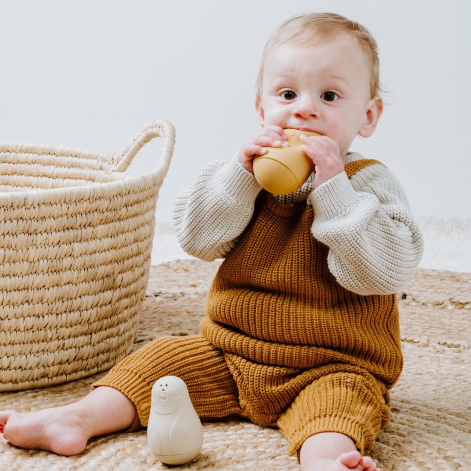 Lot de 2 jouets de bain Pingouin Ocre-Warm Linen (Baby's Only) - Image 3