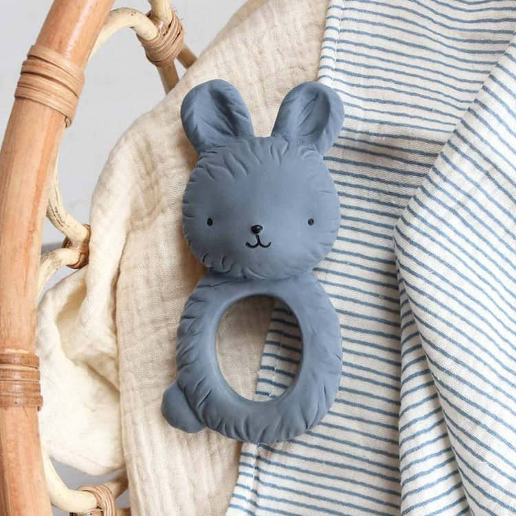 Anneau de dentition Lapin bleu anthracite (A Little Lovely Company) - Image 3