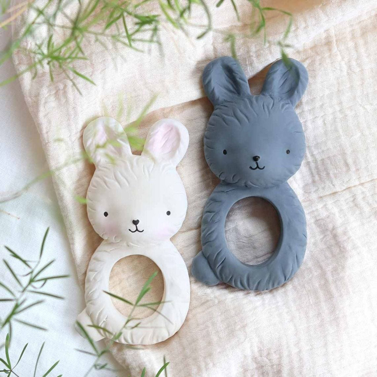 Anneau de dentition Lapin bleu anthracite (A Little Lovely Company) - Image 4