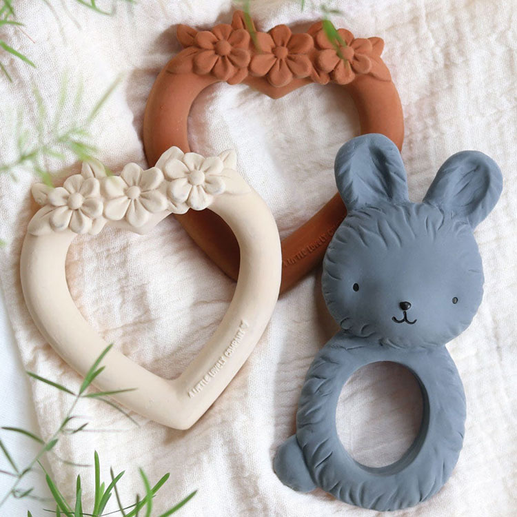Anneau de dentition Lapin bleu anthracite (A Little Lovely Company) - Image 5