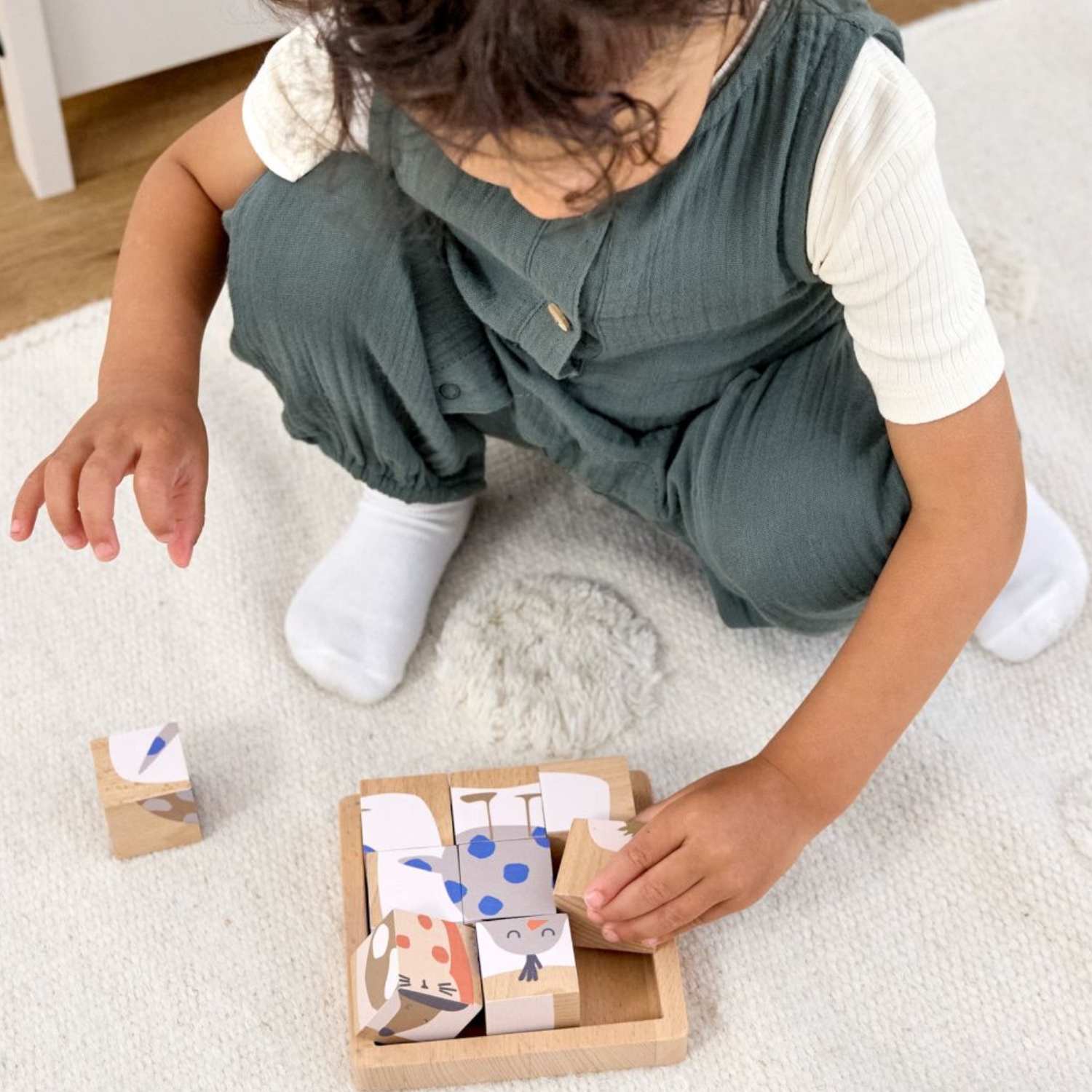 Cube Puzzle en bois Little Mateys (Lassig) - Image 3