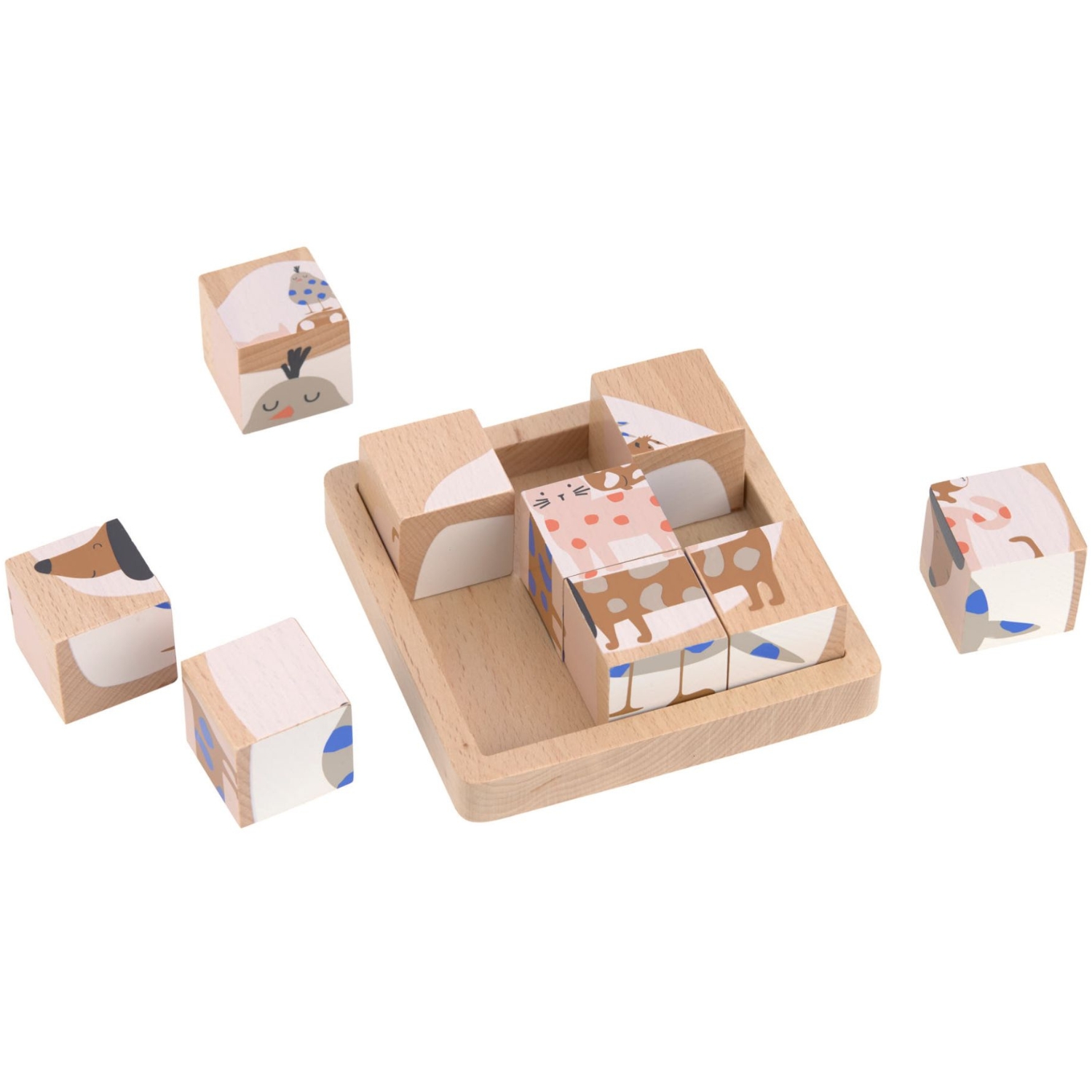 Cube Puzzle en bois Little Mateys (Lassig) - Image 4