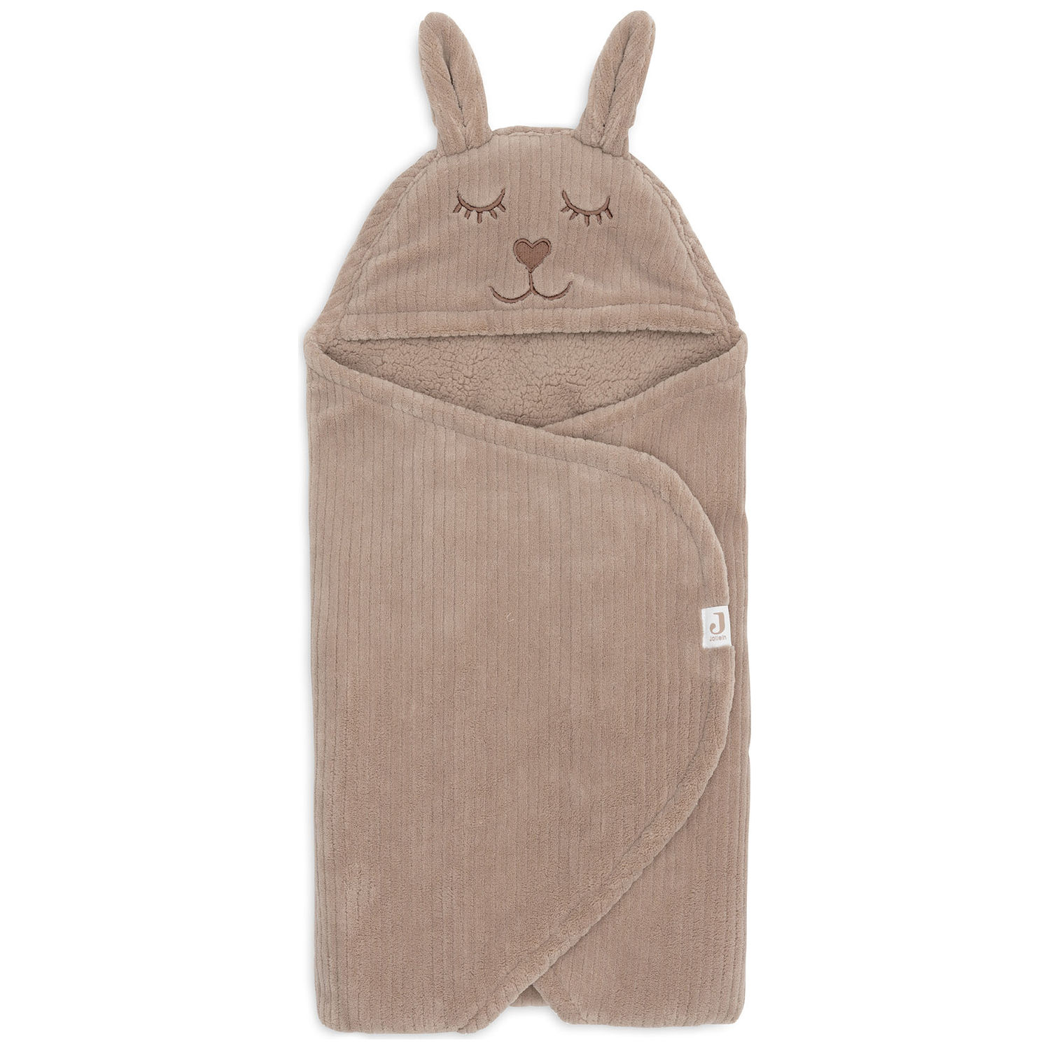 Couverture nomade Bunny Cloudy Rib Milky Coffee (Jollein) - Image 1