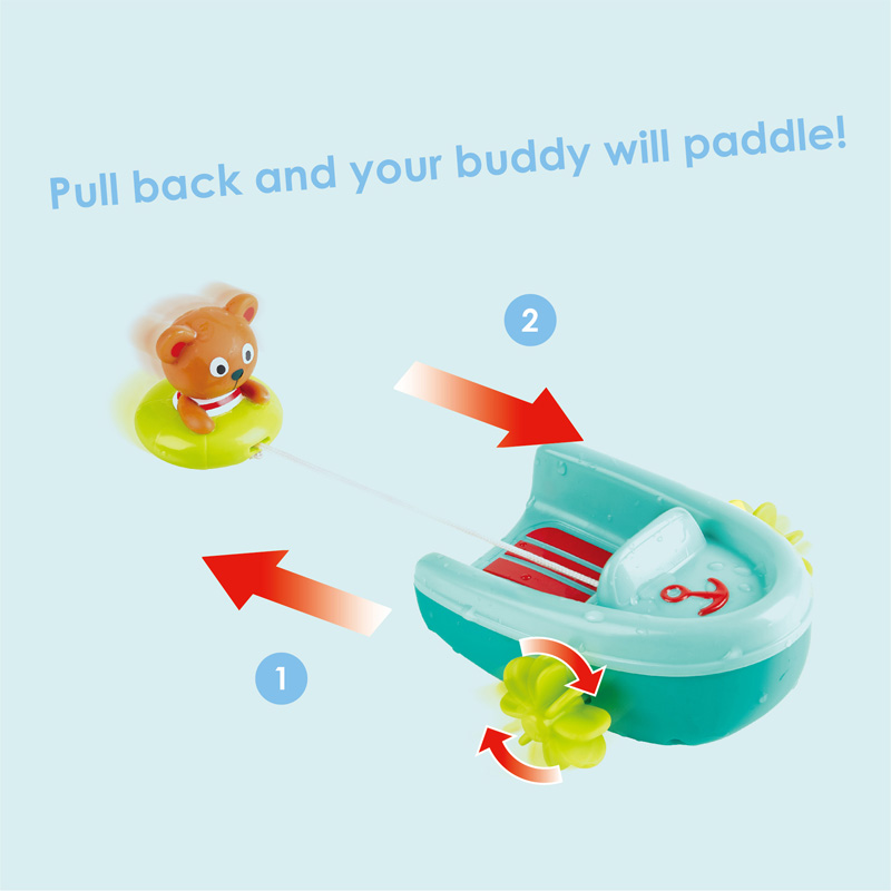 Jouet de bain Teddy et son bateau (Hape) - Image 3