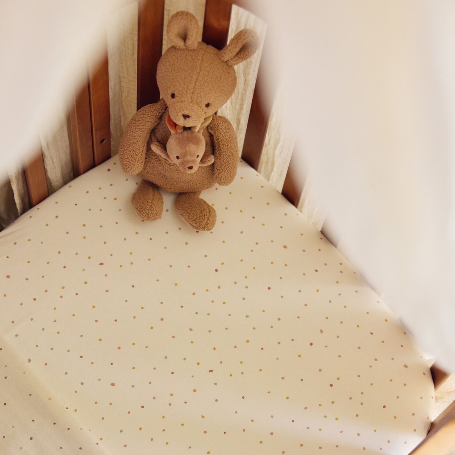 Jollein - Drap housse en jersey Kangaroots (40 x 80 cm)