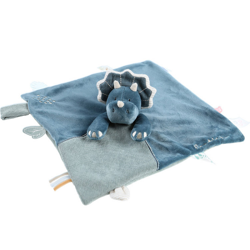 Doudou plat attache sucette Ops le tricératops TSO (Noukie's) - Image 2