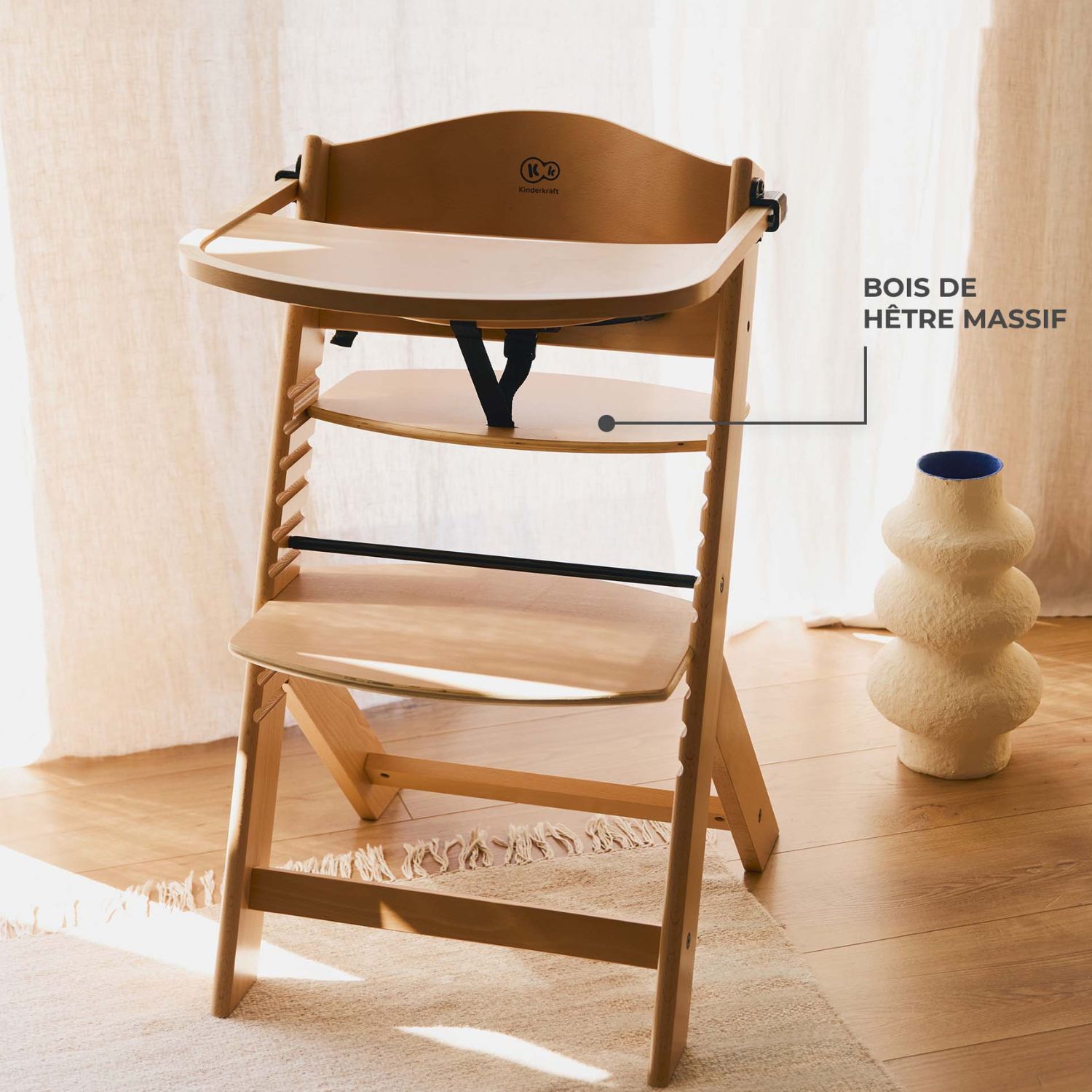 Chaise haute évolutive Enock Natural (Kinderkraft) - Image 6