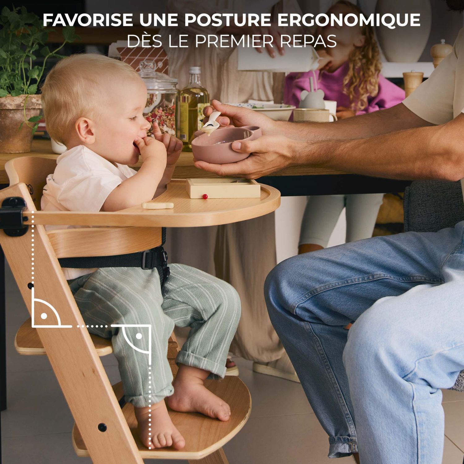 Chaise haute évolutive Enock Natural (Kinderkraft) - Image 7