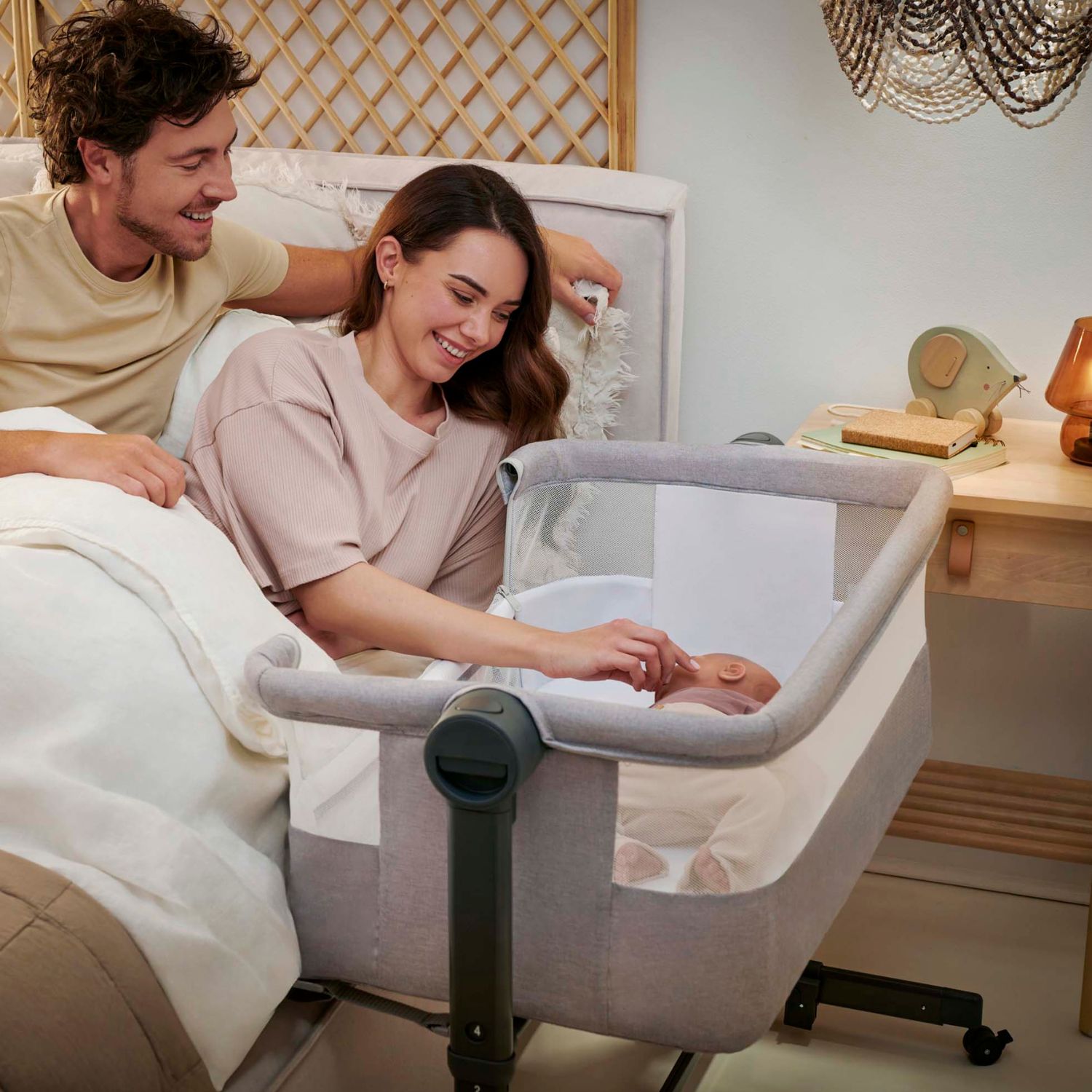 Lit cododo 2 en 1 Nestee Up 2 Light Grey (Kinderkraft) - Couverture