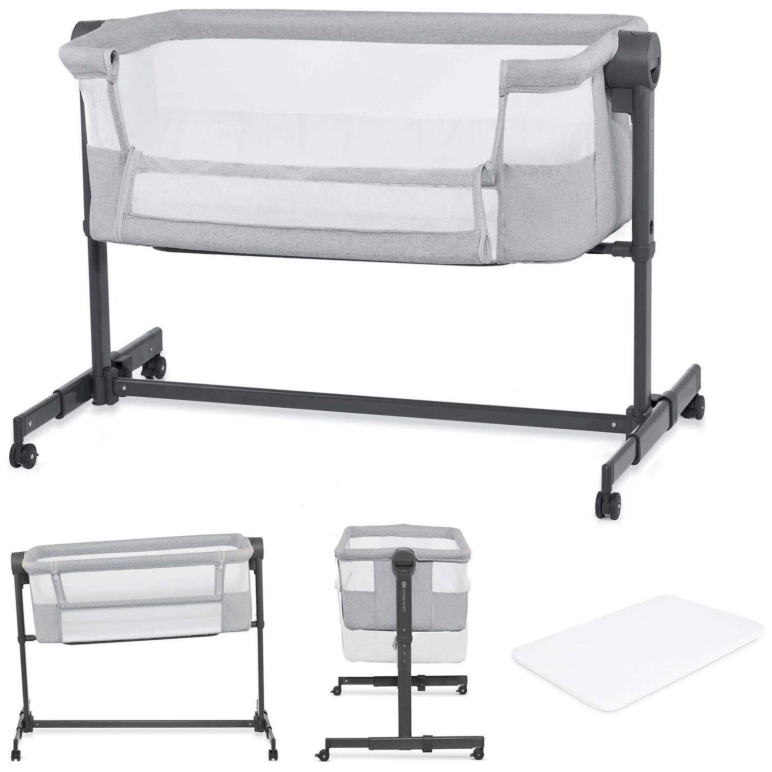 Lit cododo 2 en 1 Nestee Up 2 Light Grey (Kinderkraft) - Image 4