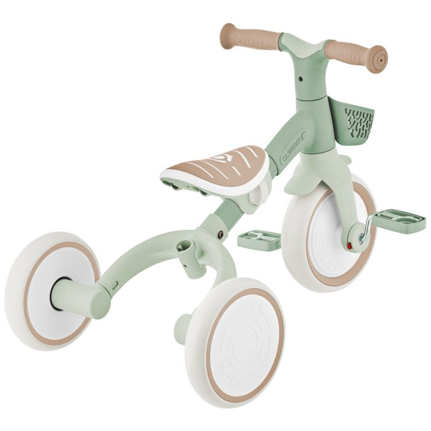 Tricycle évolutif Learning trike plus 3 en 1 eco-logic Vert Sauge (Globber) - Image 2