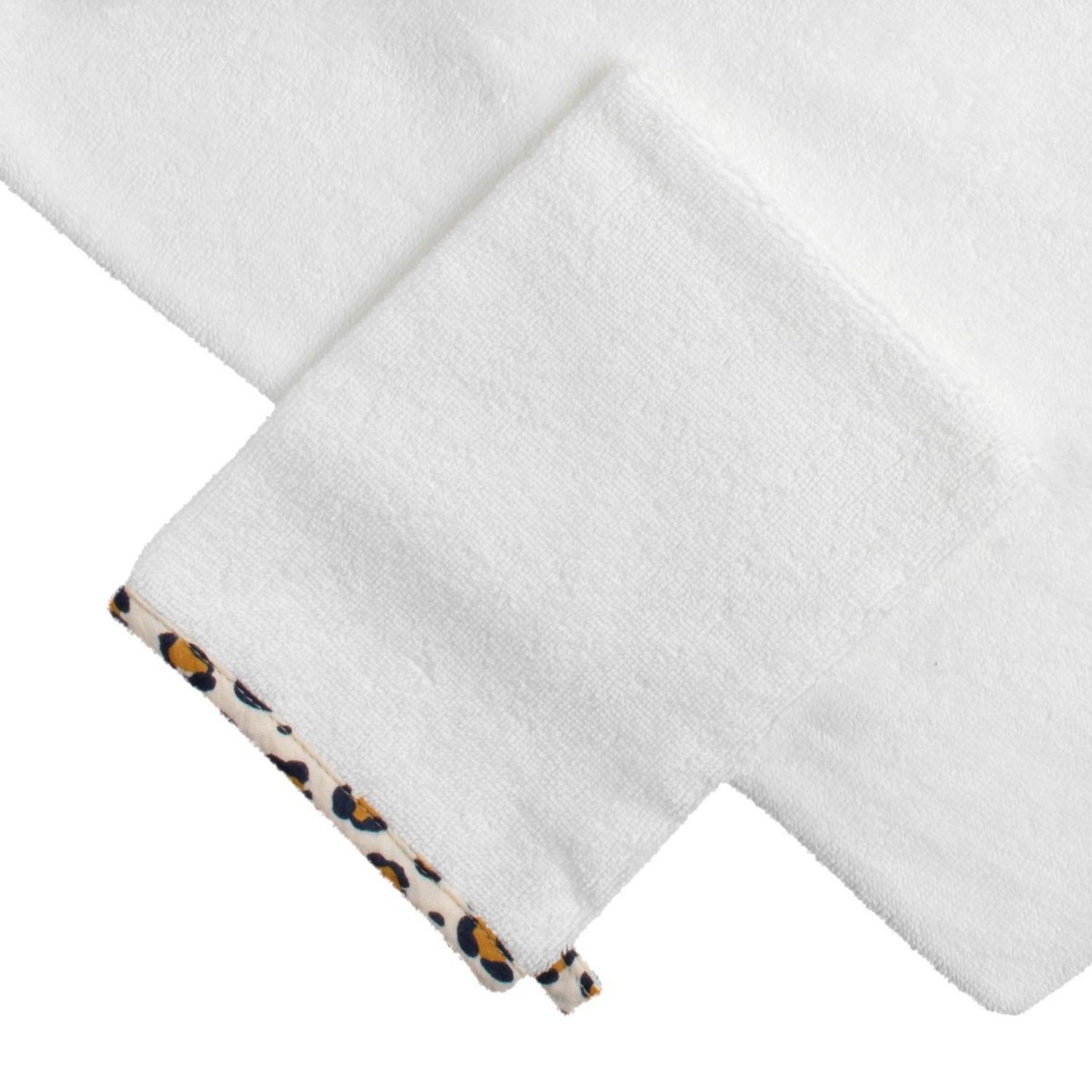Cape de bain + gant de toilette Léopard (Sauthon) - Image 1