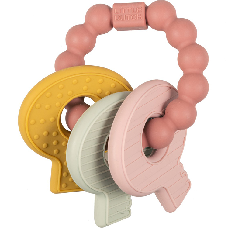Little Dutch - Hochet de dentition trousseau de clefs rose