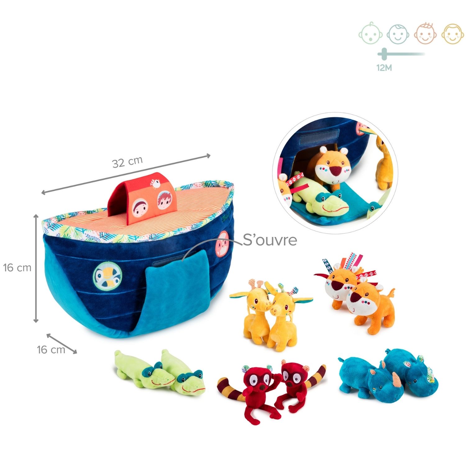 Peluche d'activités Ma première arche de Noé (Lilliputiens) - Image 9