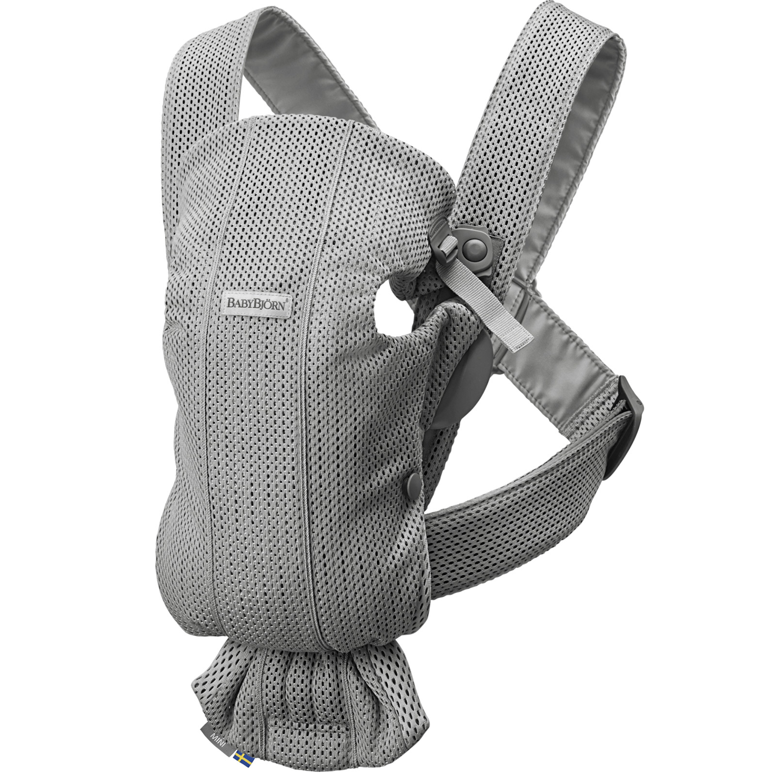 Porte bébé Mini tissu Mesh 3D gris (BabyBjörn) - Image 5