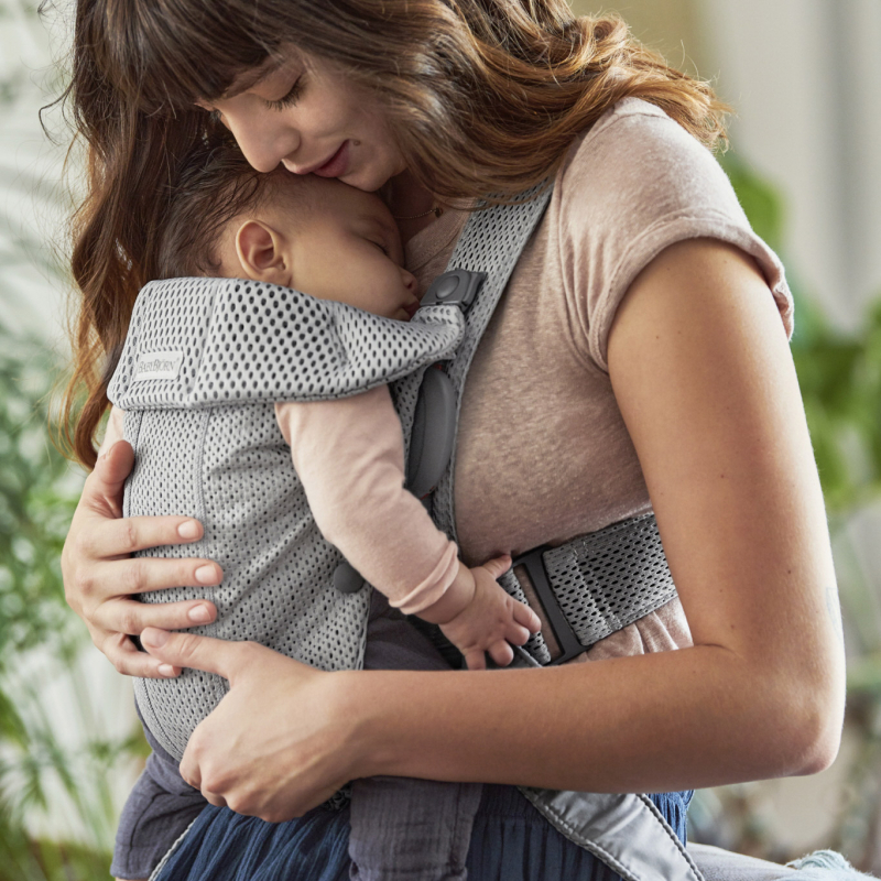Porte bébé Mini tissu Mesh 3D gris (BabyBjörn) - Image 1