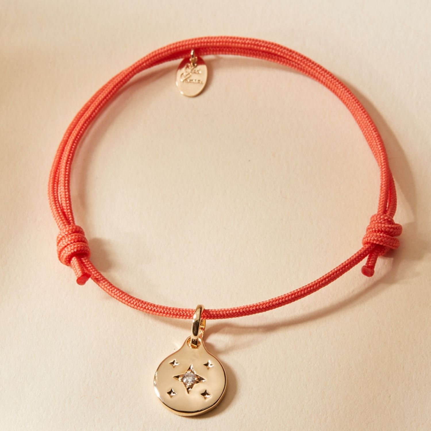 Bracelet Mini Étoile Cristal personnalisé (plaqué or 18 carats) (Merci Maman) - Image 1