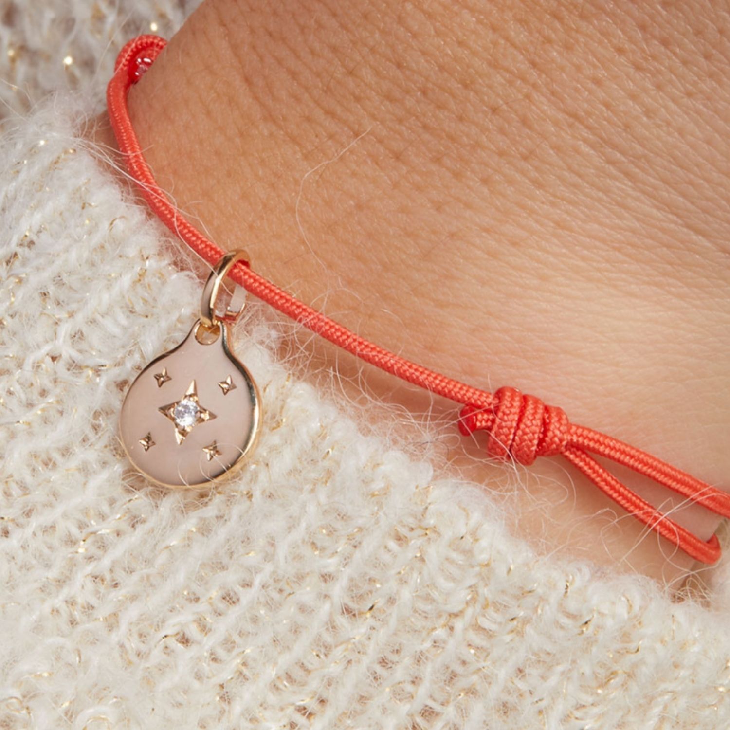 Bracelet Mini Étoile Cristal personnalisé (plaqué or 18 carats) (Merci Maman) - Image 4