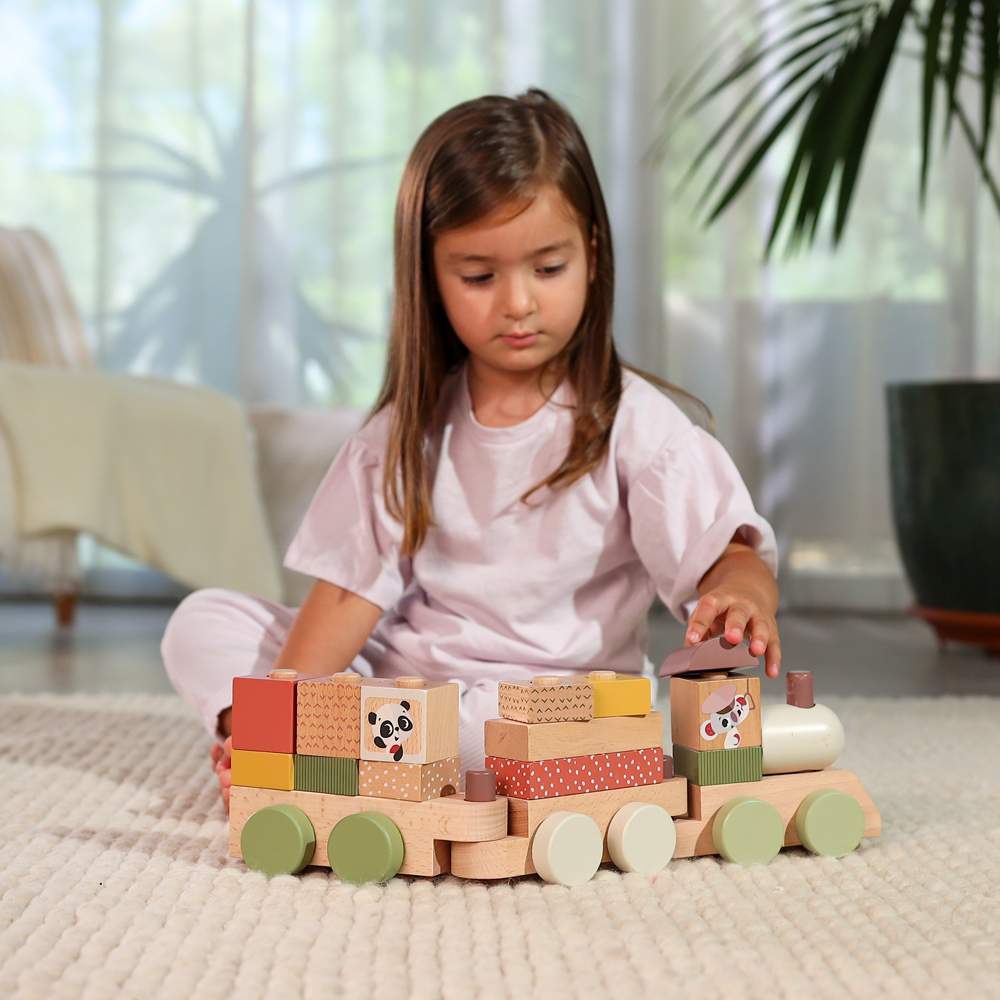 Train de construction en bois Boho Chic (Tiny Love) - Image 3