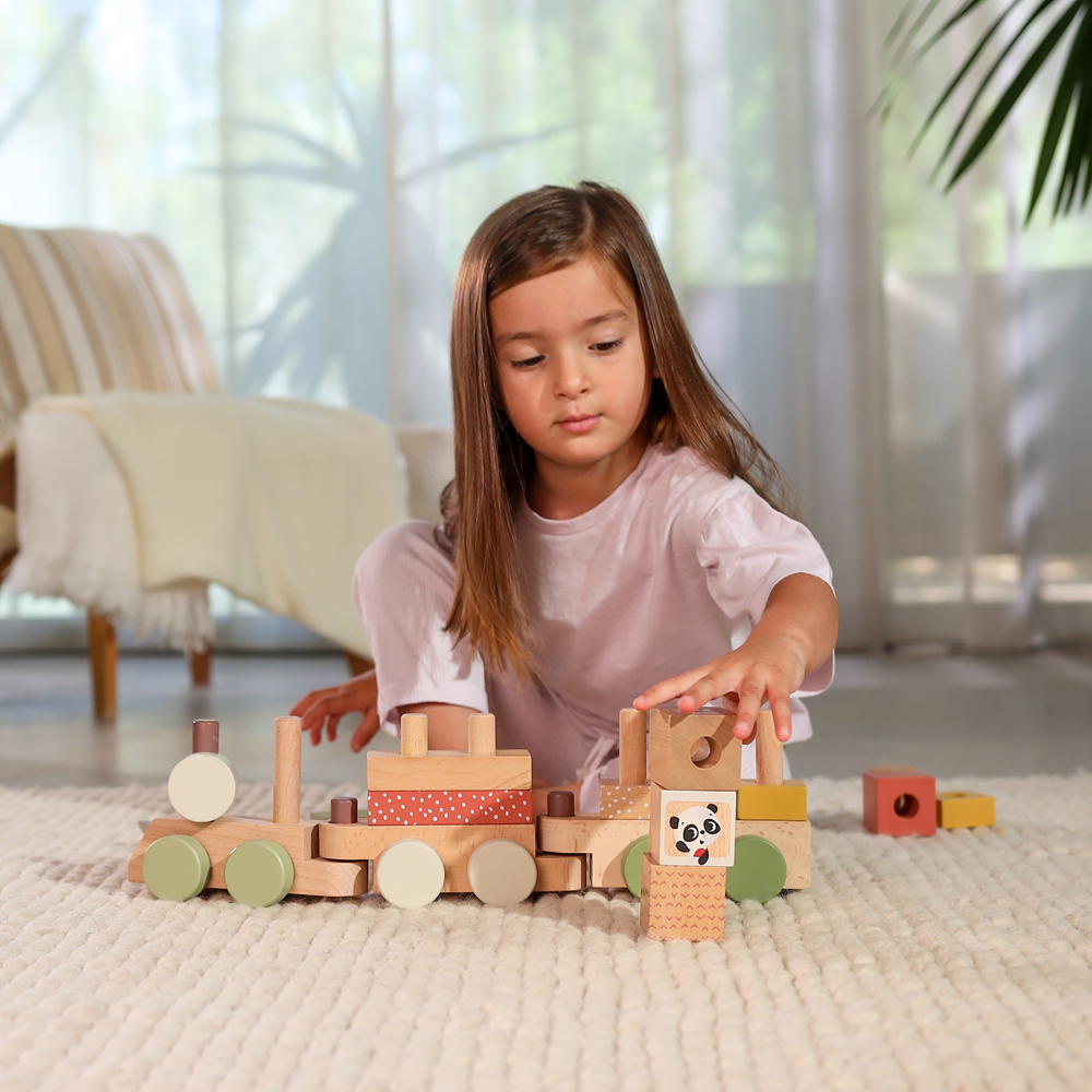 Train de construction en bois Boho Chic (Tiny Love) - Image 4
